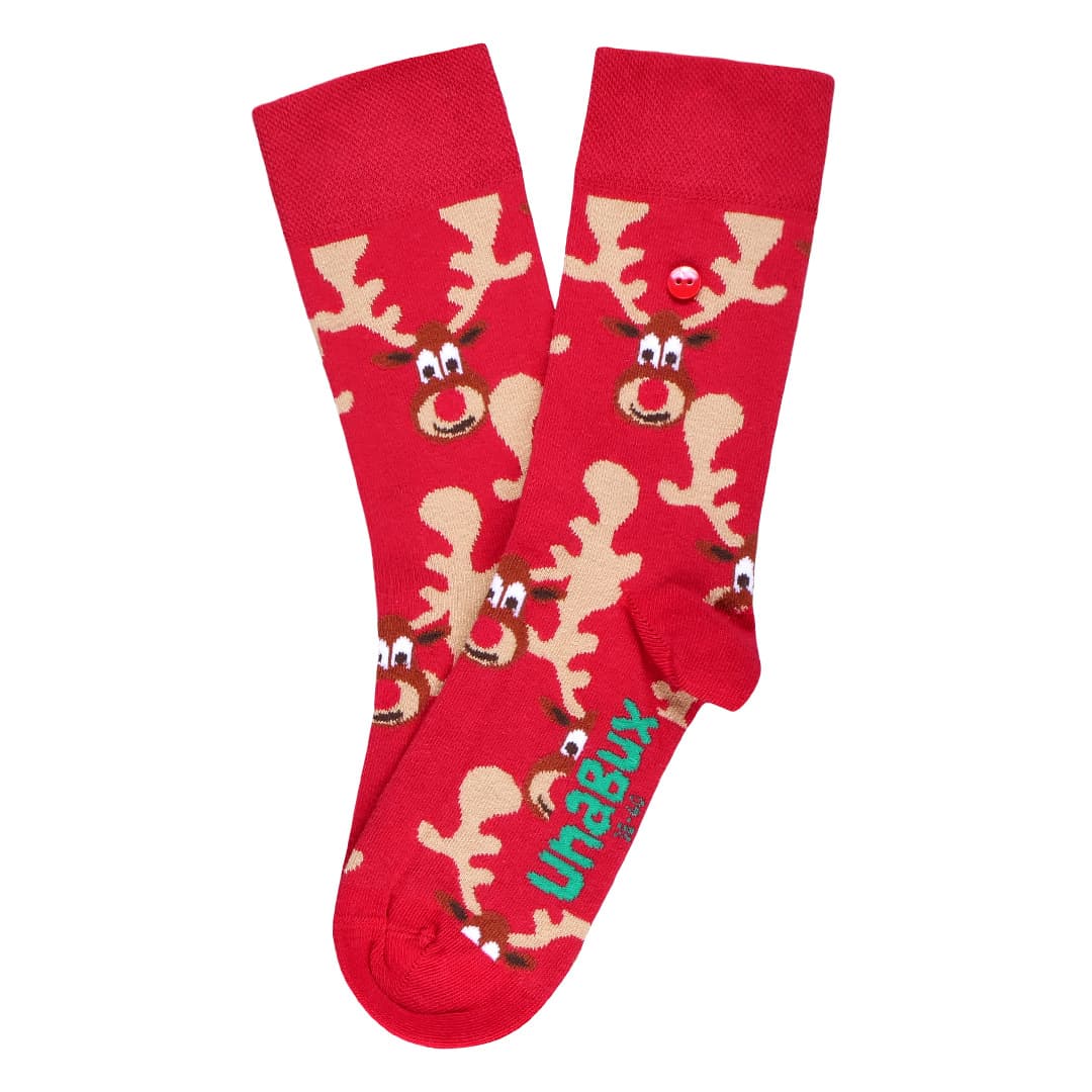 Unabux Unisex Socken Rentier