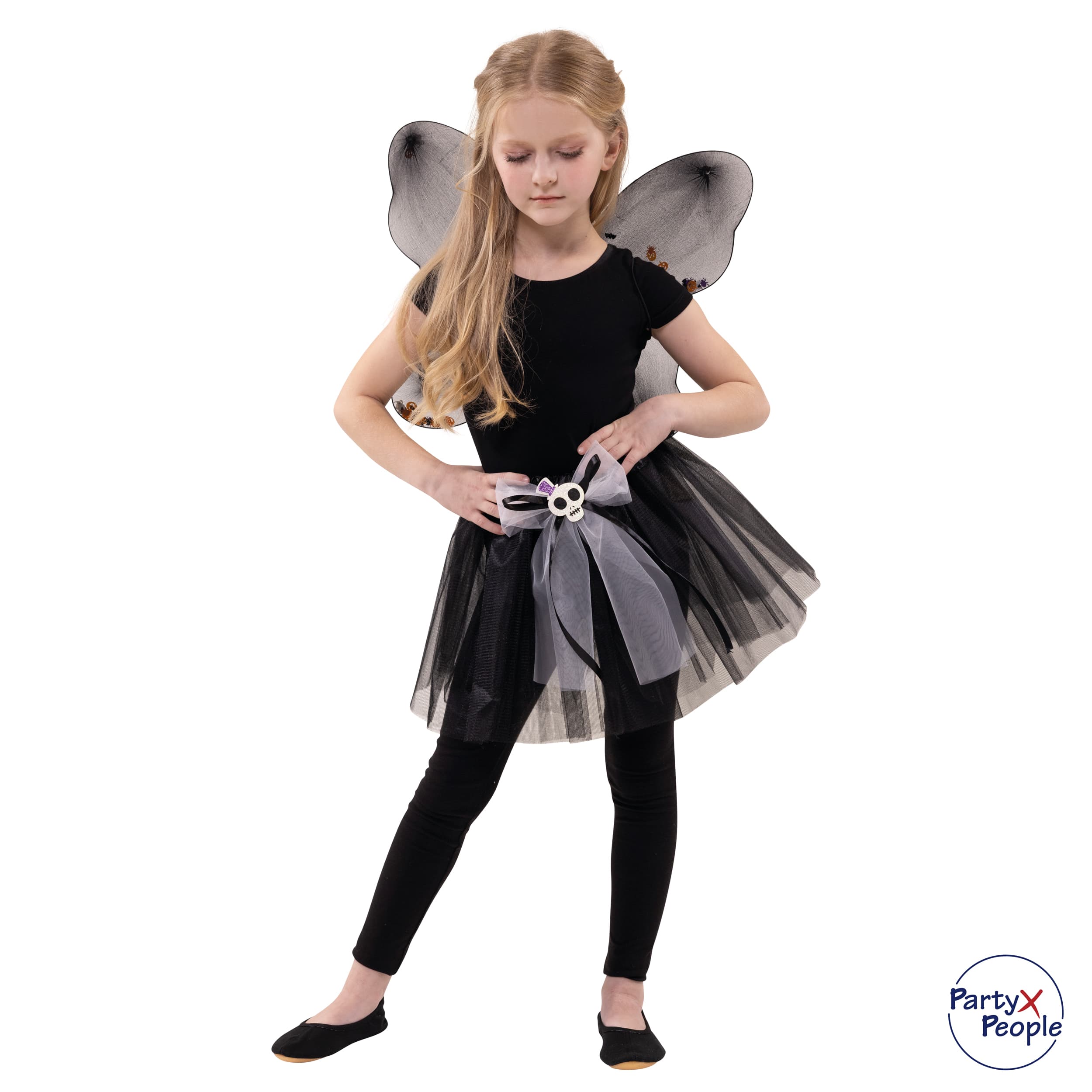 PartyxPeople - Tutu-Set Totenkopf 2tlg.