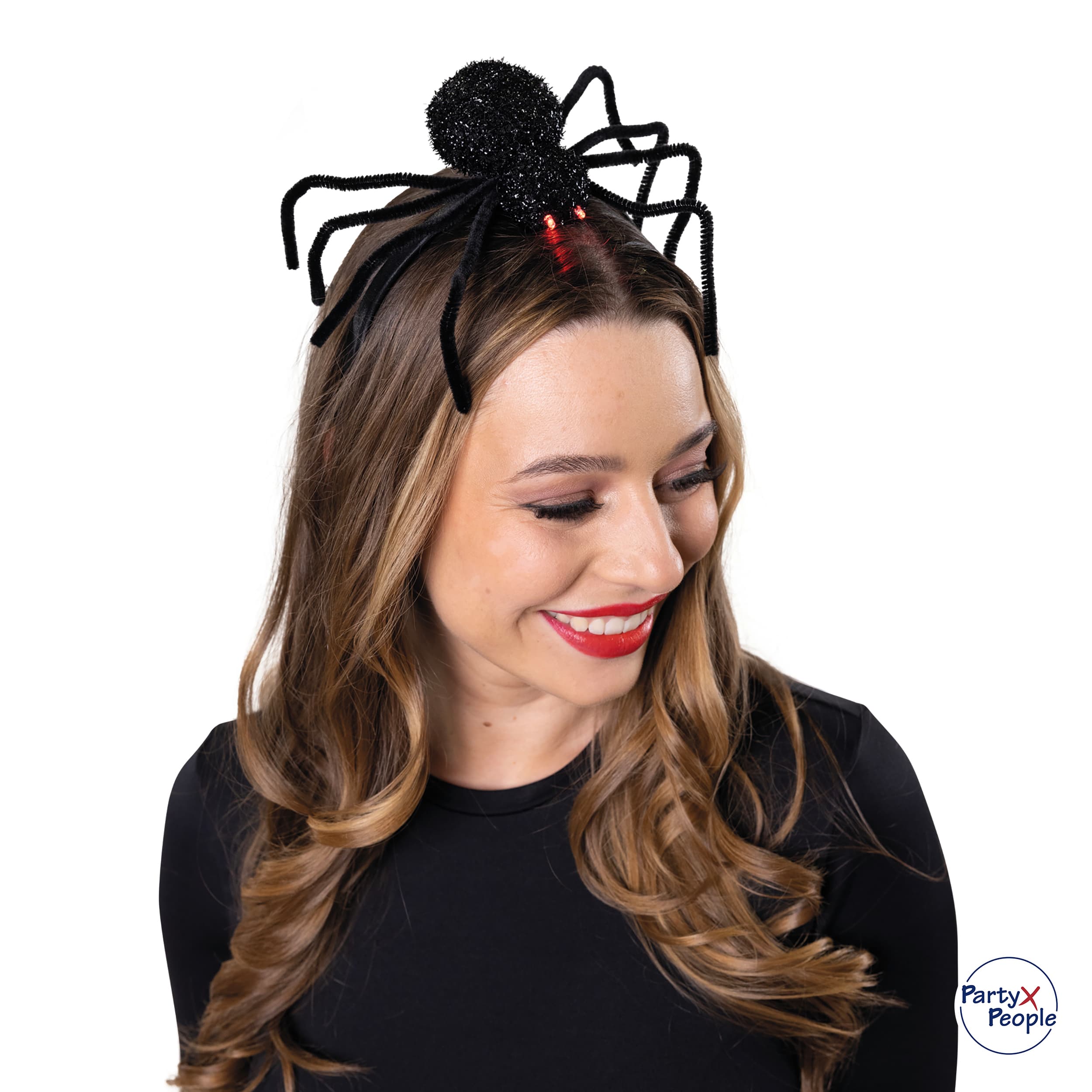 PartyxPeople - Spinne Haarreif LED inkl. Batterie