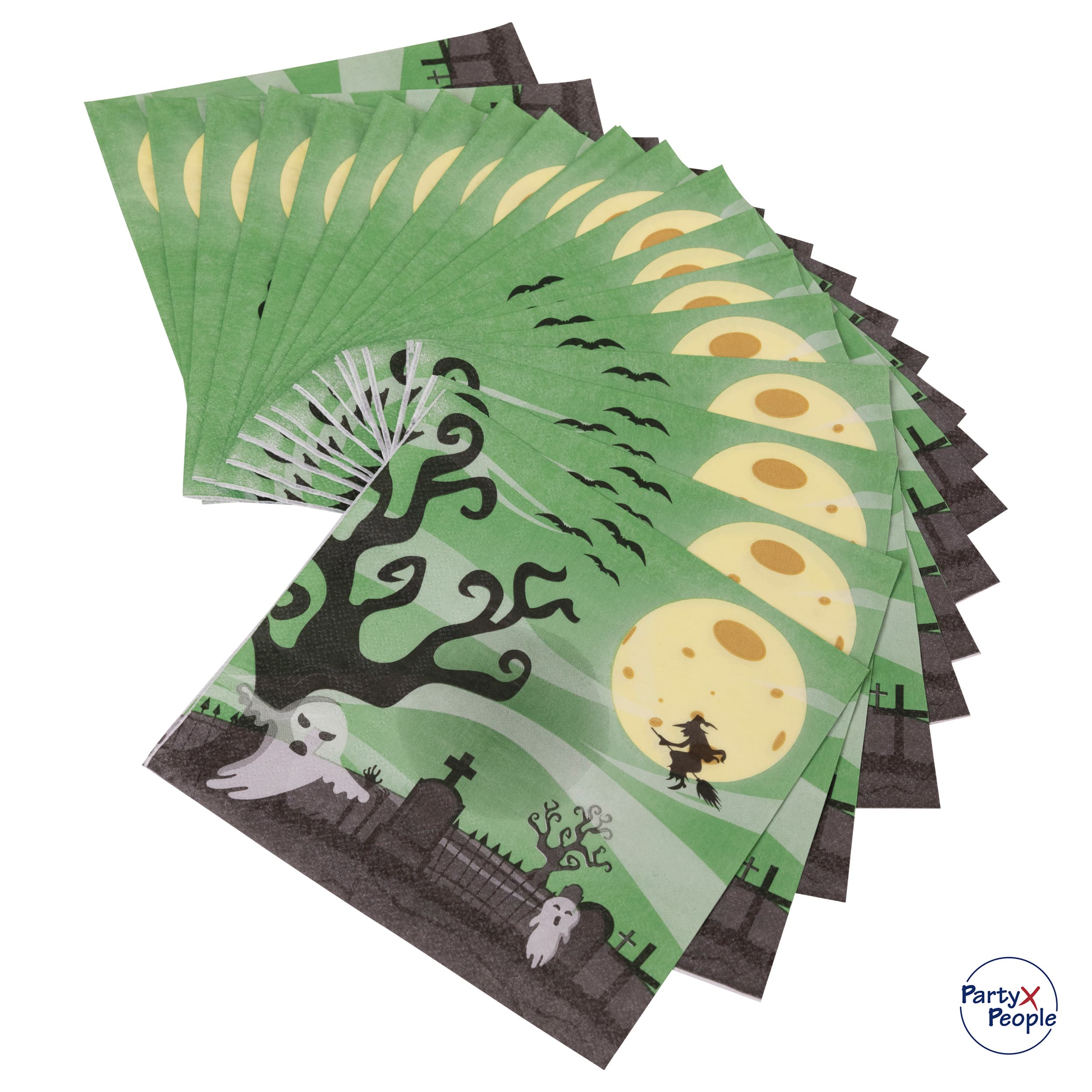 PartyxPeople - Papierservietten Geist 20tlg., 2-lagig, 33x33 cm