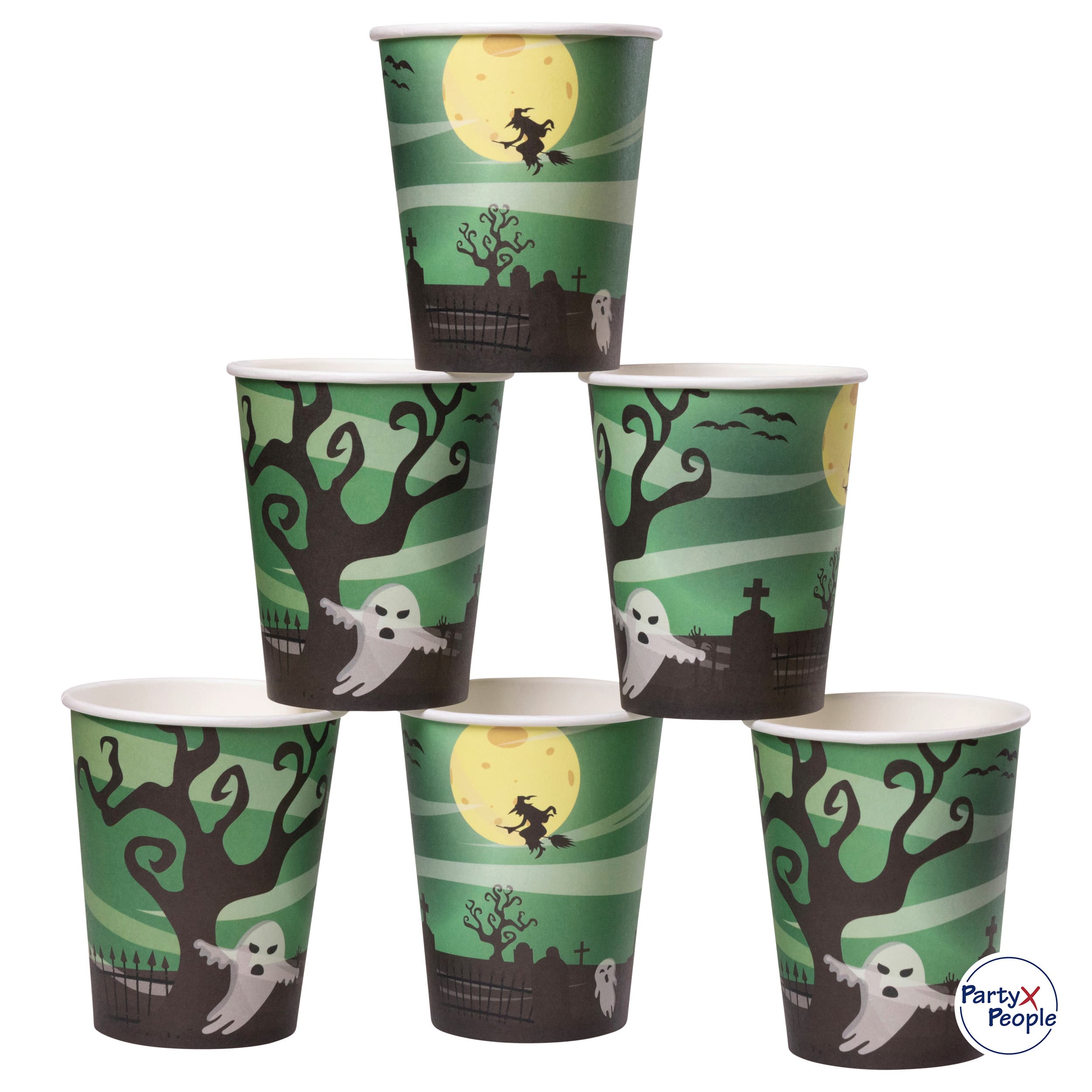 PartyxPeople - Pappbecher Geist 6tlg., ca.266 ml