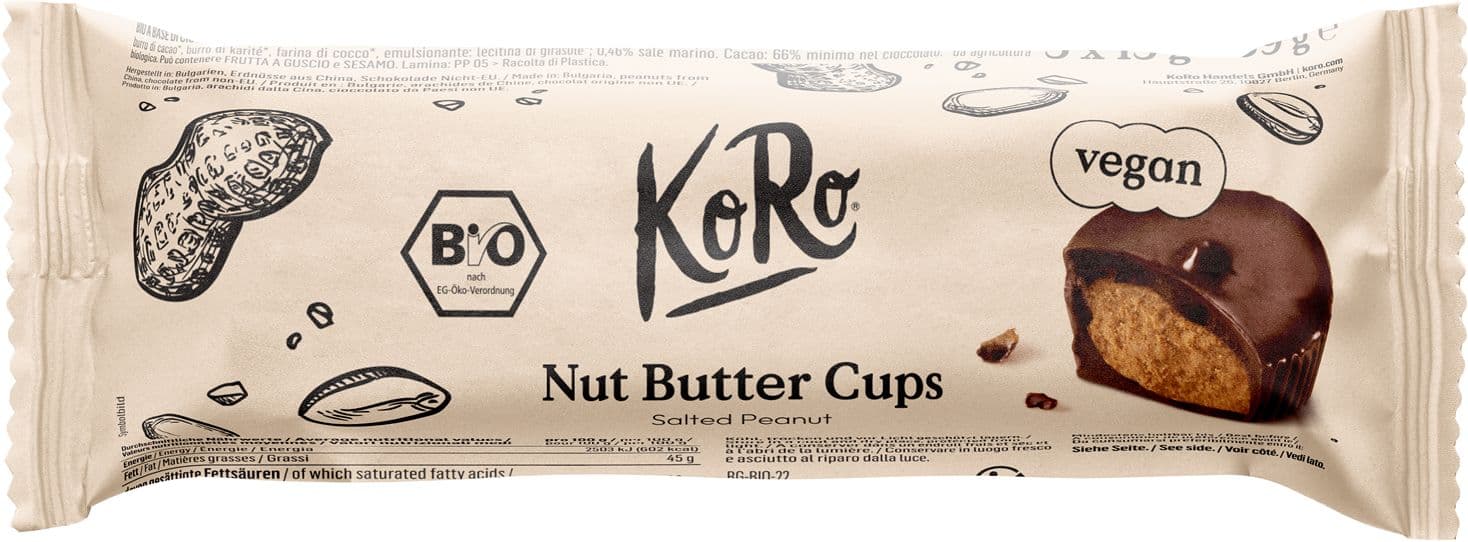 KoRo Bio Nut Butter Cups Salted Peanut
