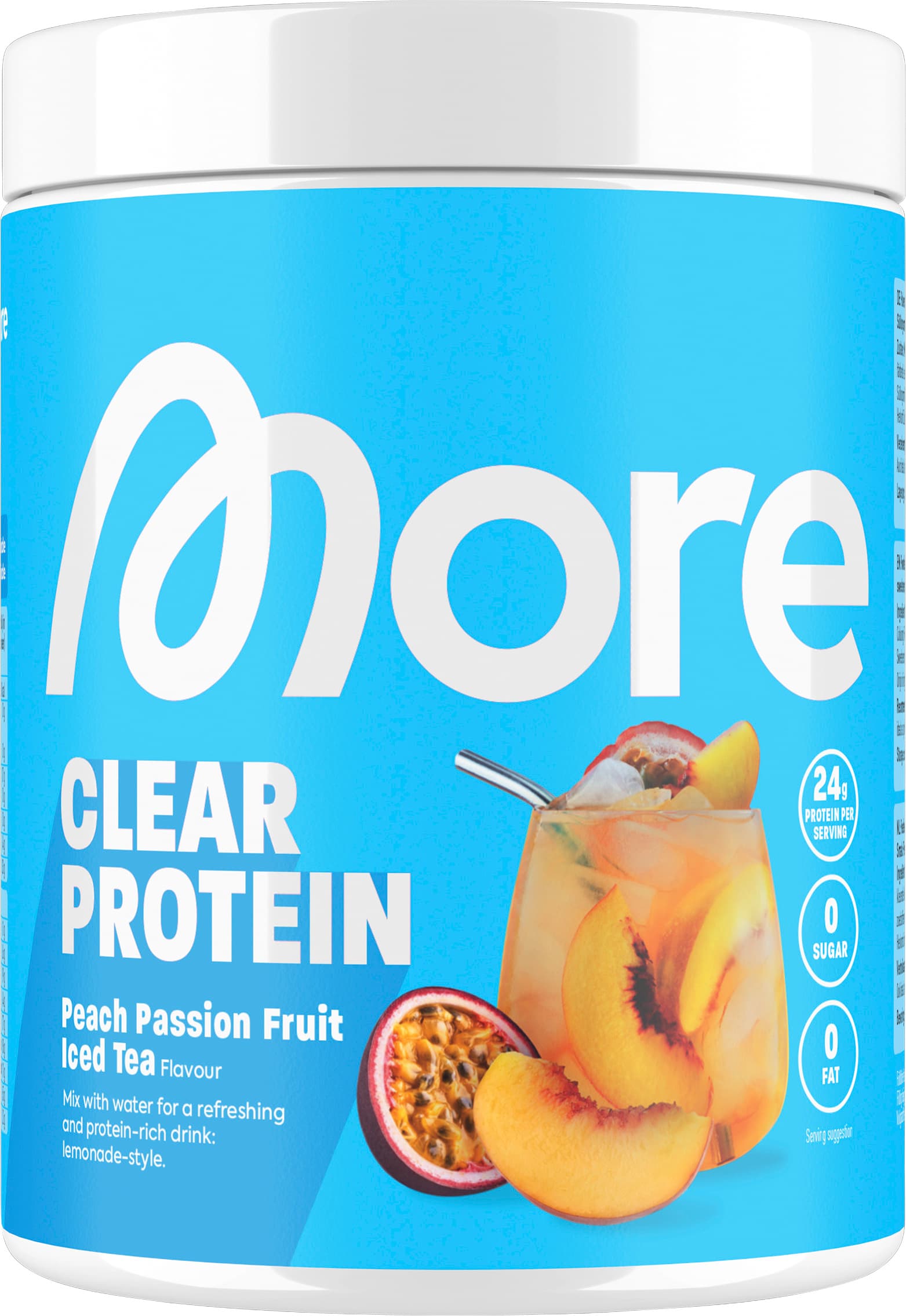 More Clear Protein Peach Passionfruit Ice Tea
