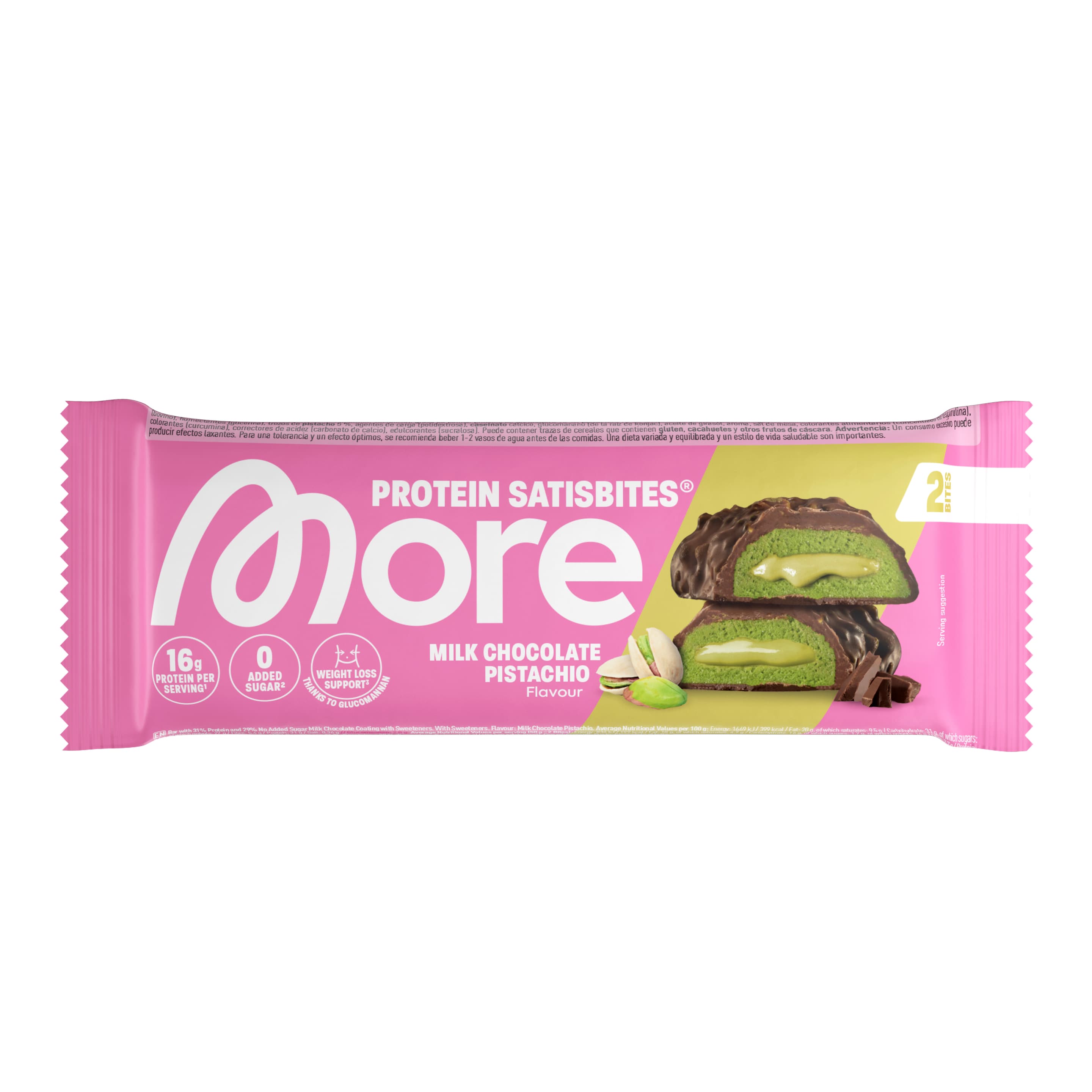 More Proteinriegel Satisbite Bar Milk Chocolate Pistaccio