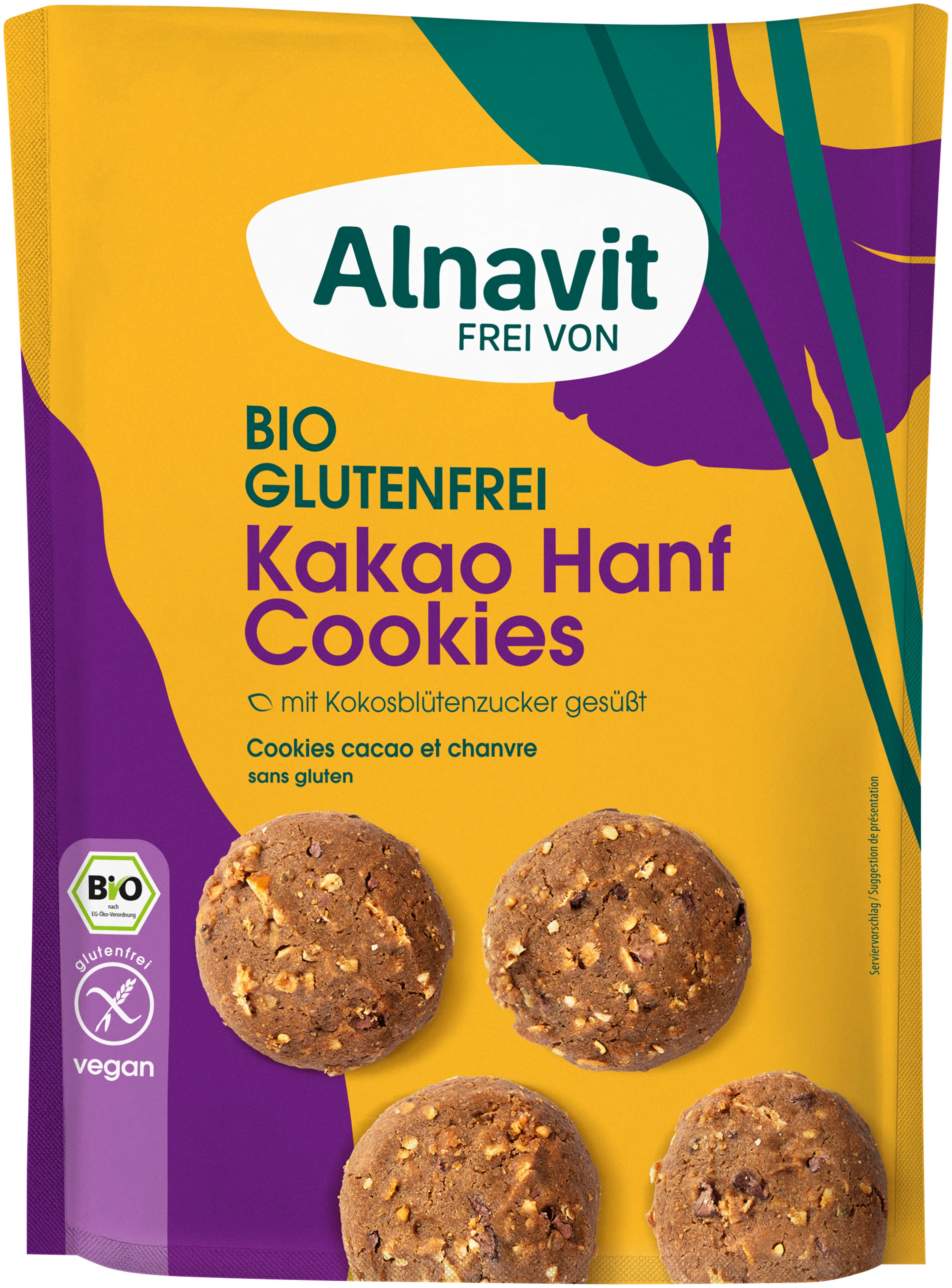 Alnavit Bio Kakao Hanf Cookies glutenfrei