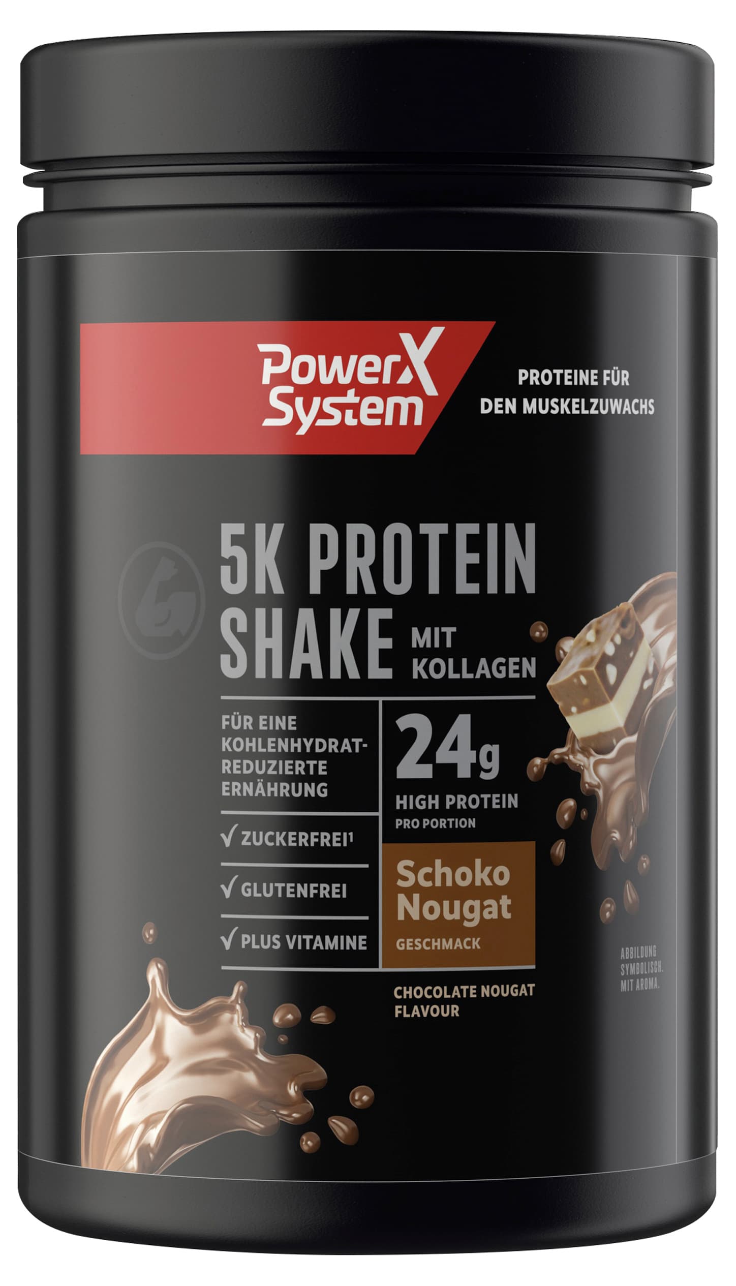 Power System 5K Protein Shake Schoko Nougat 360g