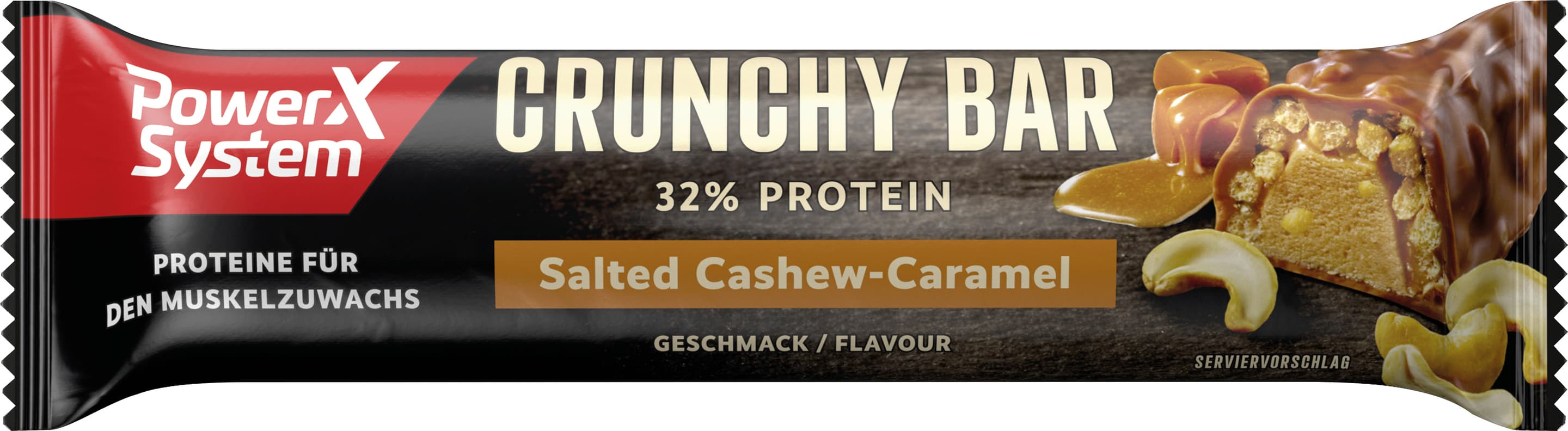 Power System Proteinriegel Crunchy Bar Salted Cashew-Caramel