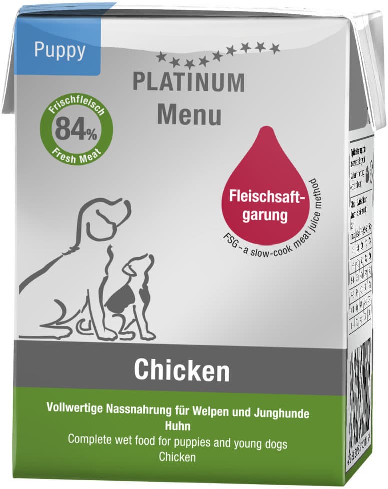 PLATINUM Hundenassfutter Menu Puppy Chicken