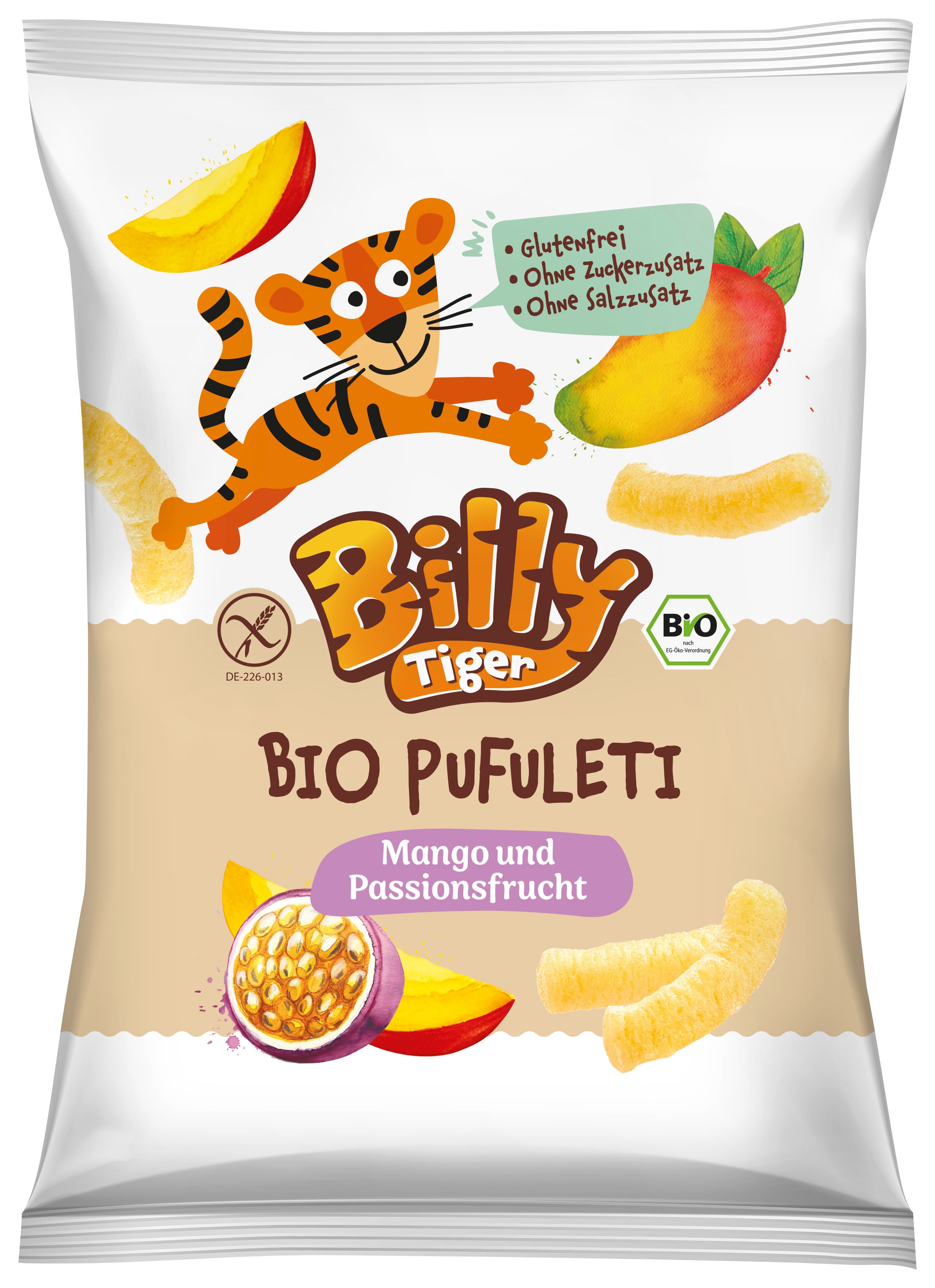 Billy Tiger BIO Pufuleti mit Mango und Passionsfrucht