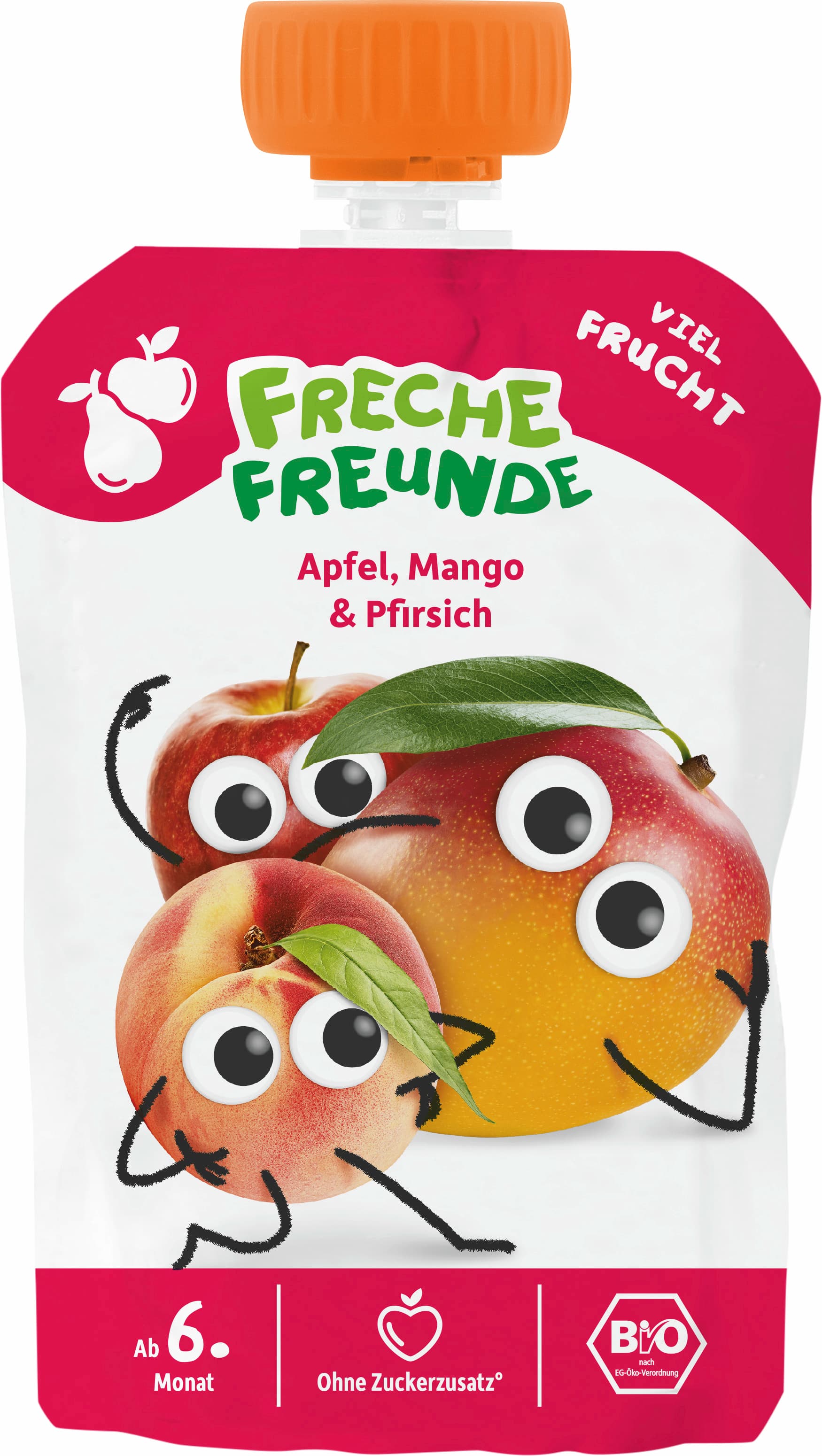 Freche Freunde: 100 % manzana, mango y melocotón