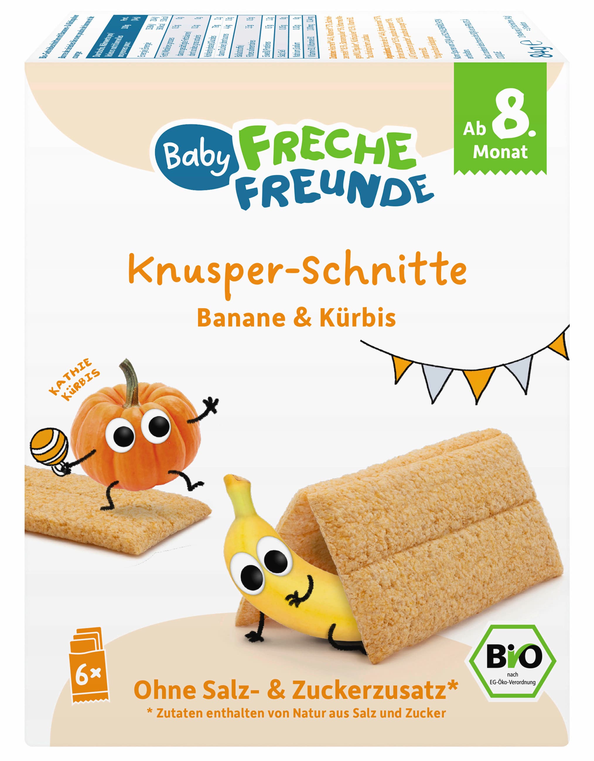 Freche Freunde Bio Knusper-Schnitte Banane & Kürbis