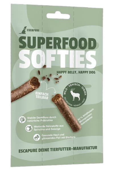 ESCAPURE Hundesnack Superfood Soft Sticks Wild
