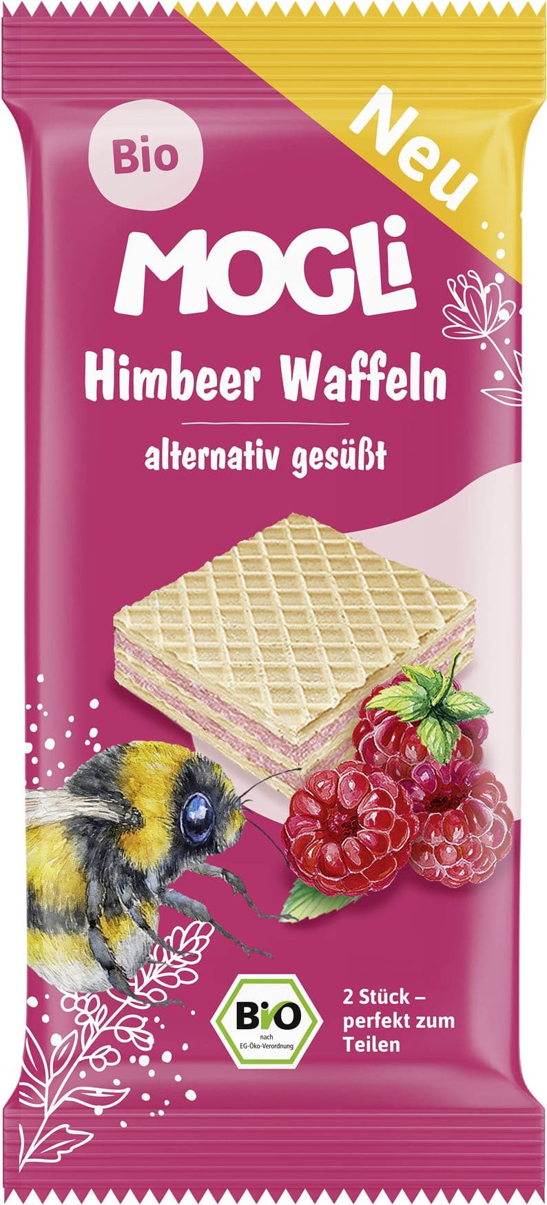 MOGLI Bio Himbeer Waffeln