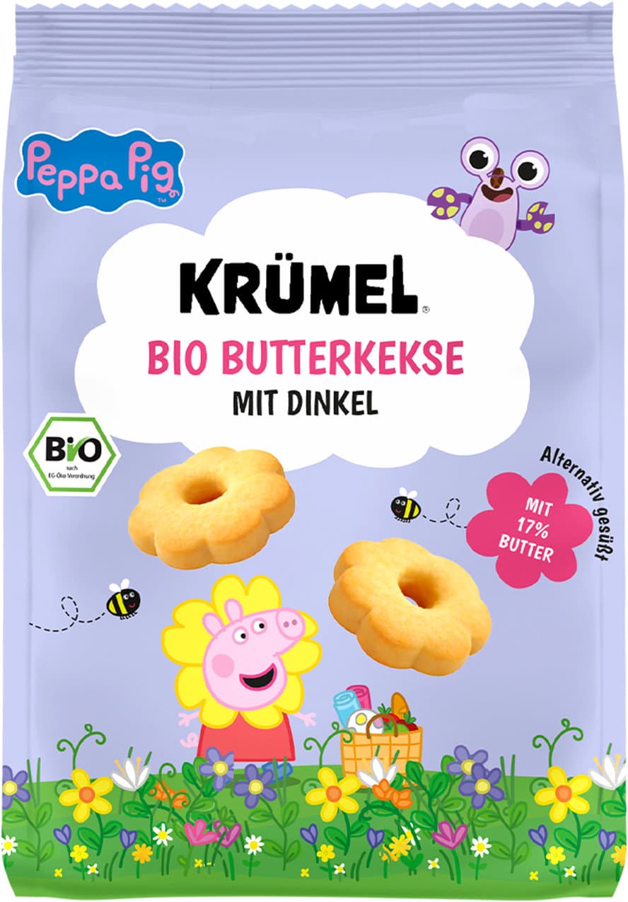 Krümel x Peppa Bio Butterkekse mit Dinkel