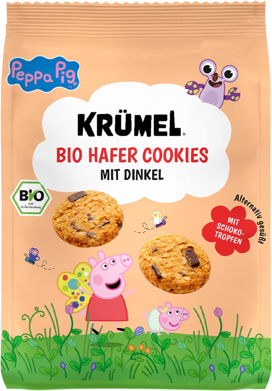 Krümel x Peppa Bio Hafer-Cookies mit Dinkel