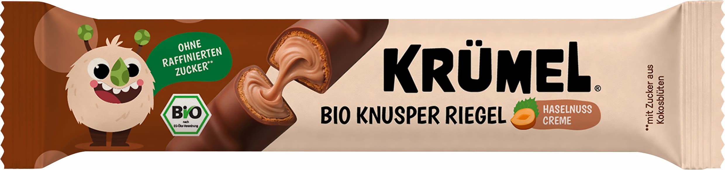 Krümel Bio Knusperriegel Haselnusscreme