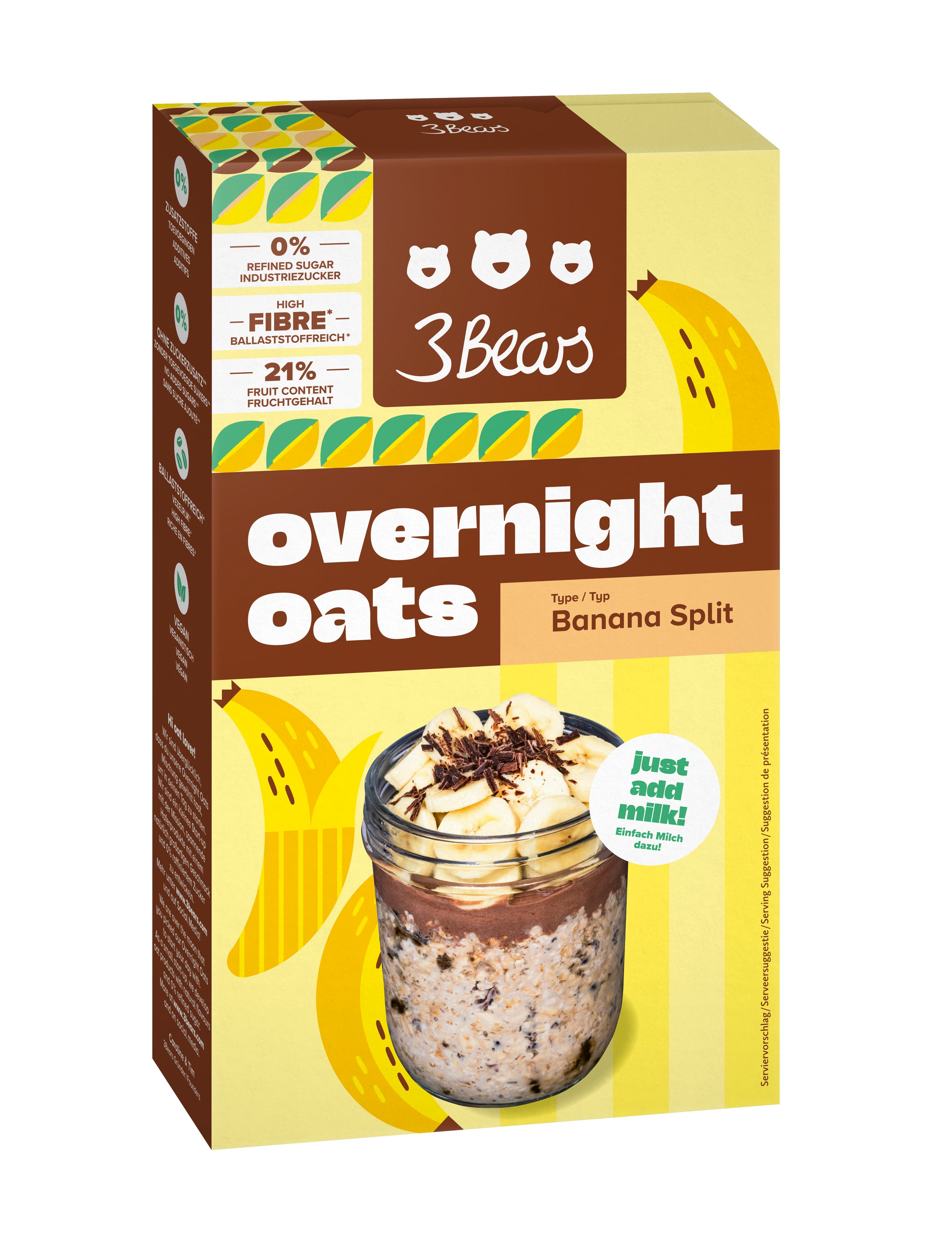 3Bears Overnight Oats Banana Split