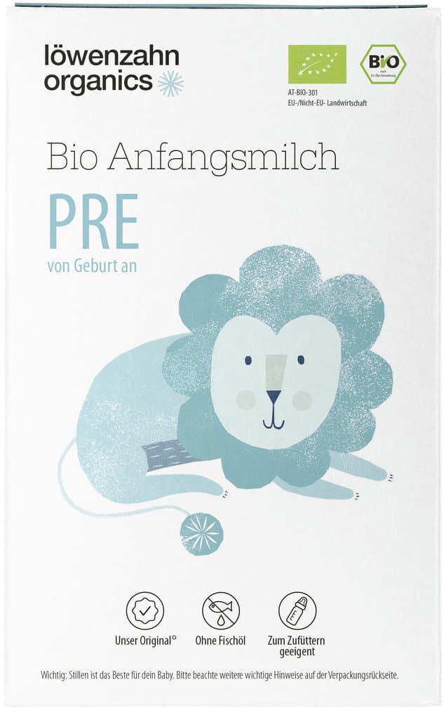 löwenzahn organics Bio PRE Anfangsmilch 0+