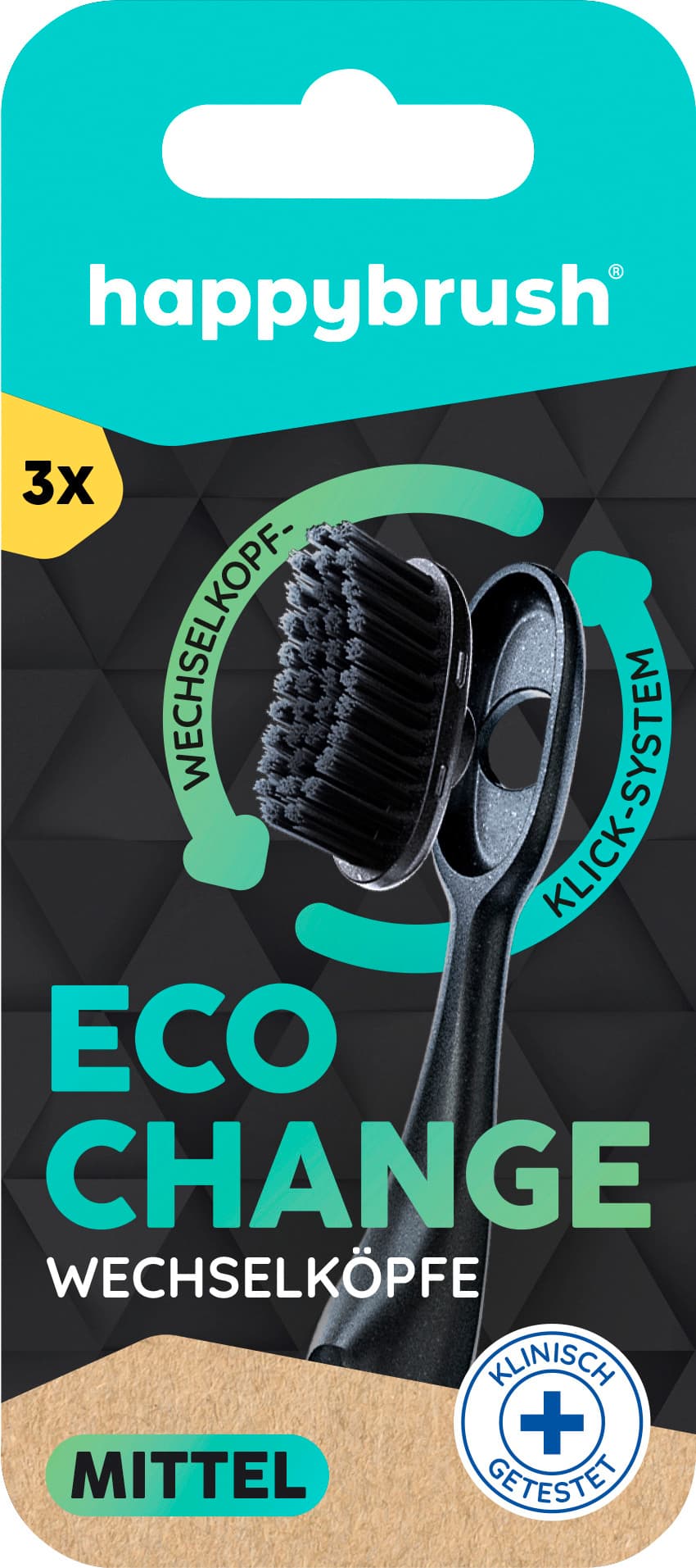 Cabezales de repuesto medianos happybrush Eco Change