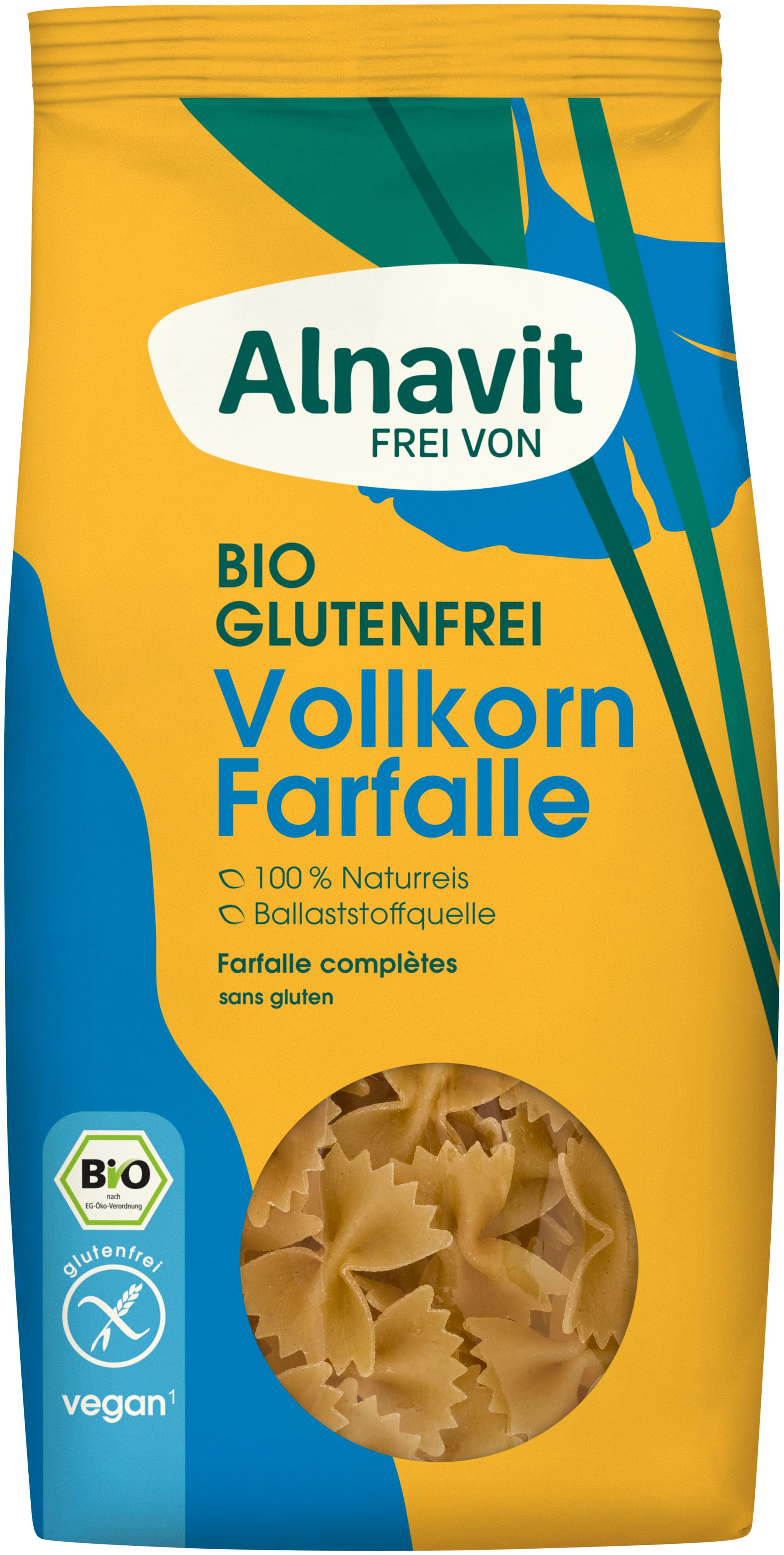 Alnavit Bio Vollkorn Farfalle glutenfrei
