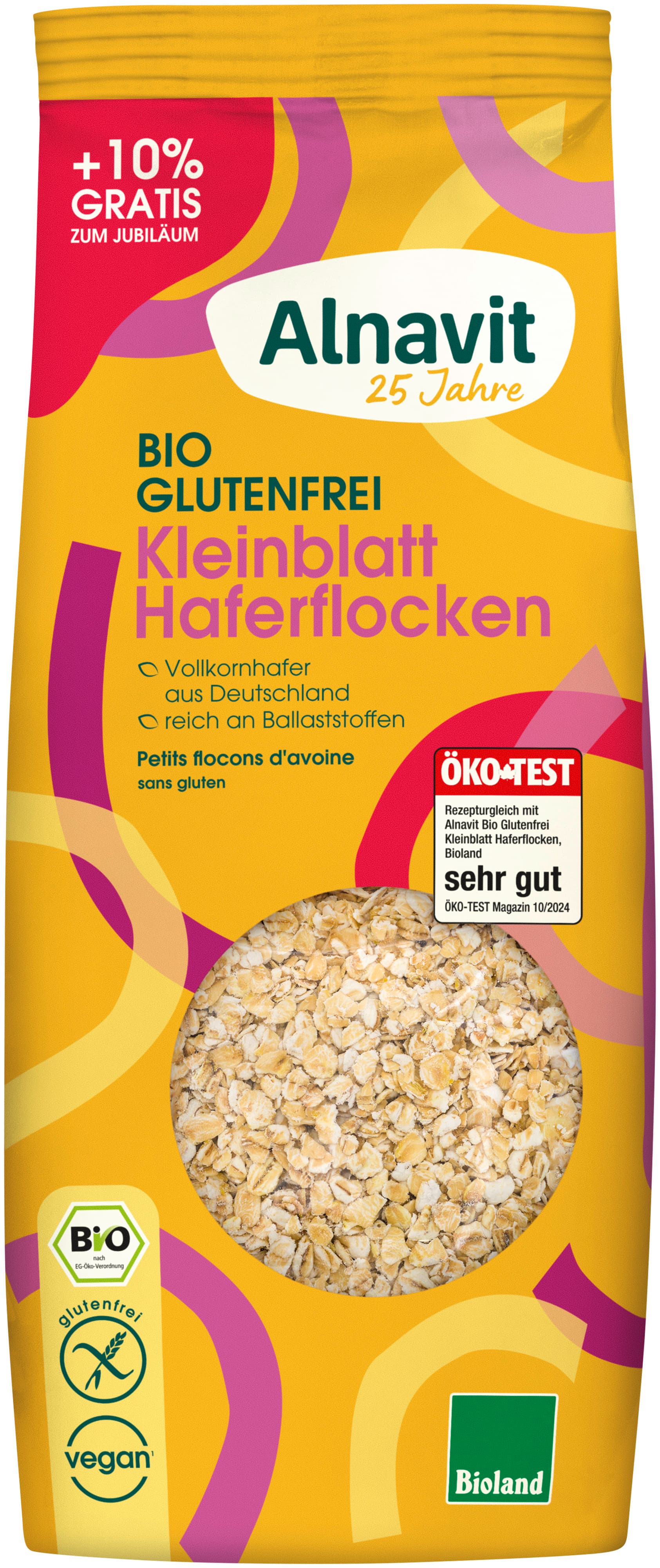 Alnavit Bioland-Kleinblatt Haferflocken glutenfrei