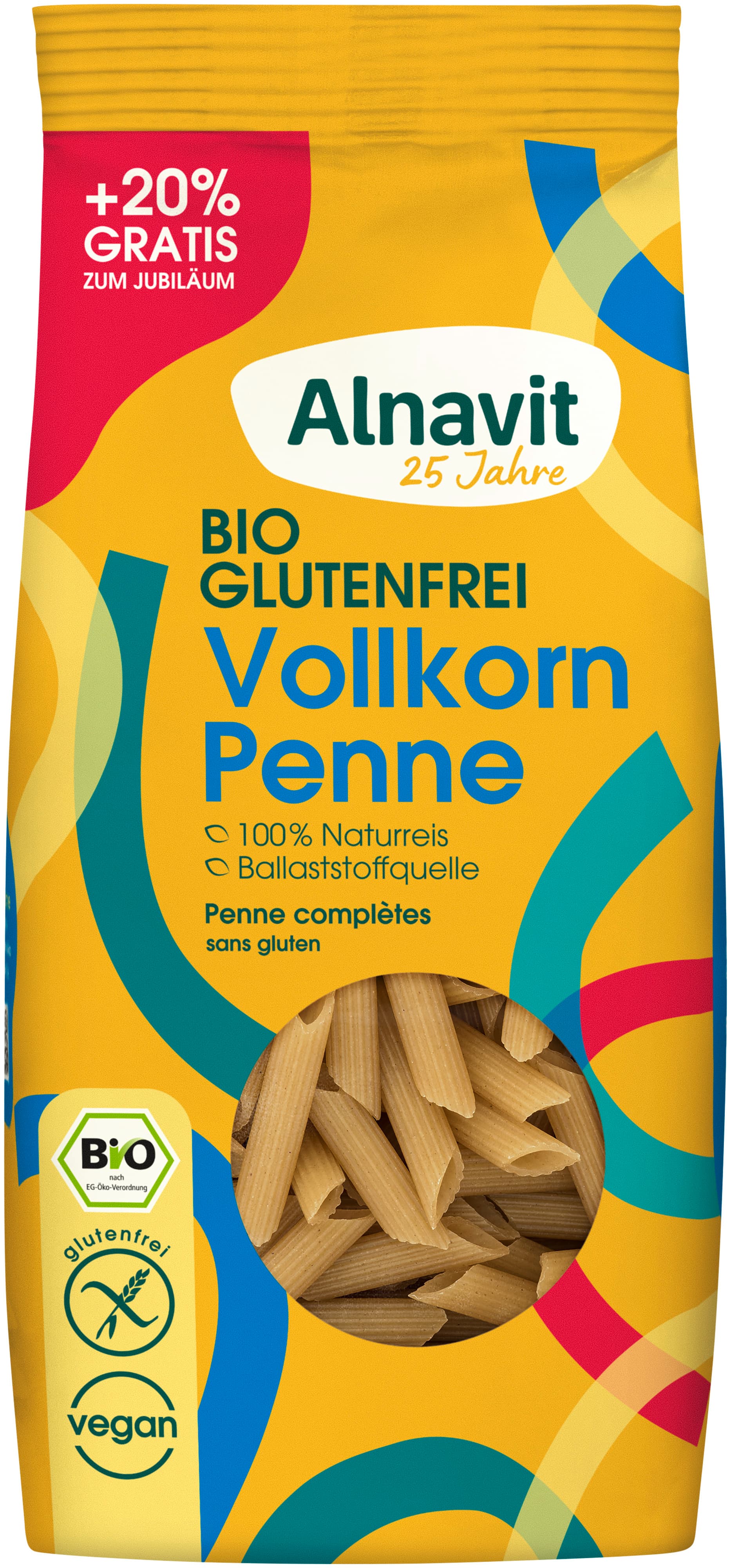 Alnavit Bio Vollkorn Penne glutenfrei