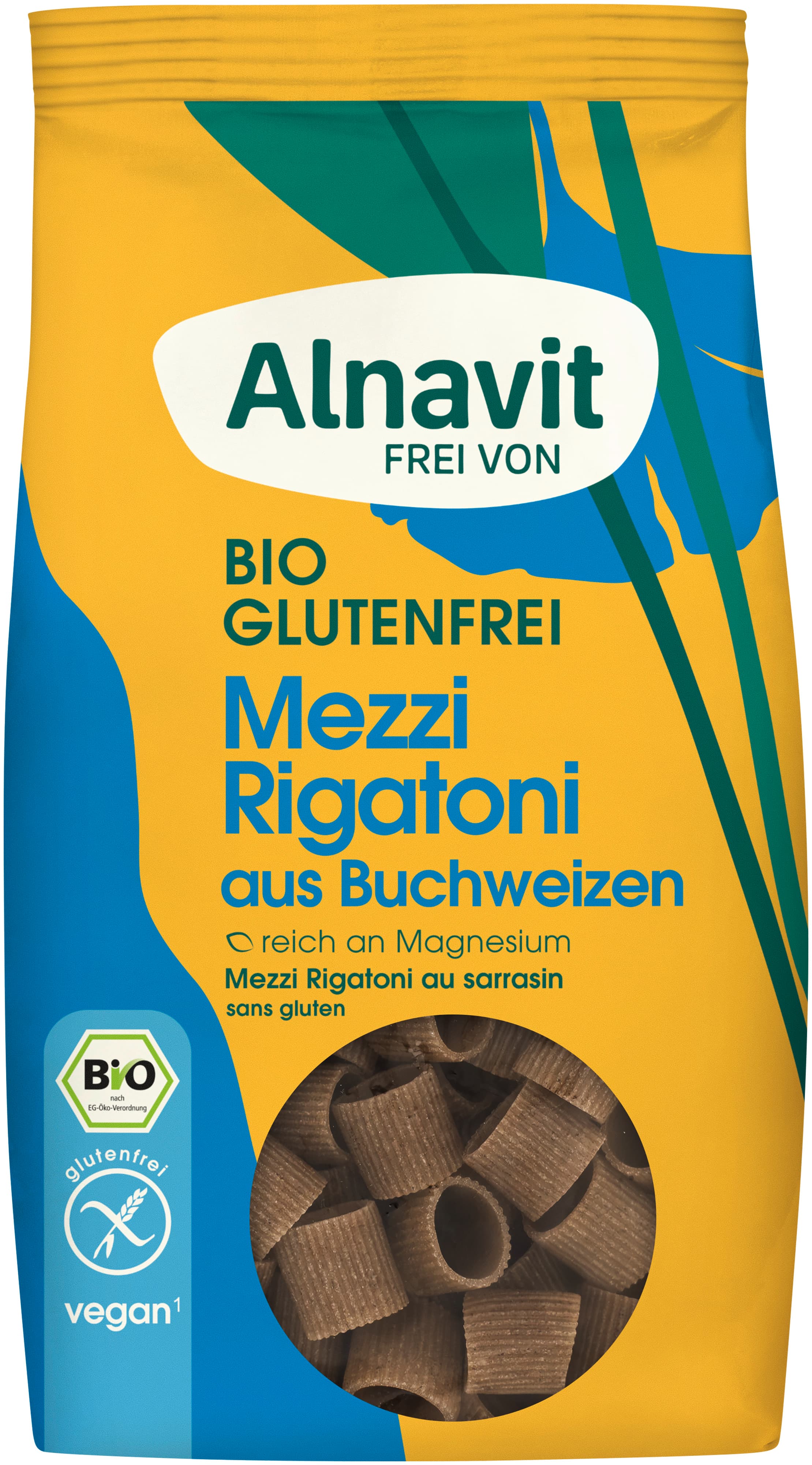 Alnavit Bio Buchweizen Mezzi Rigatoni glutenfrei