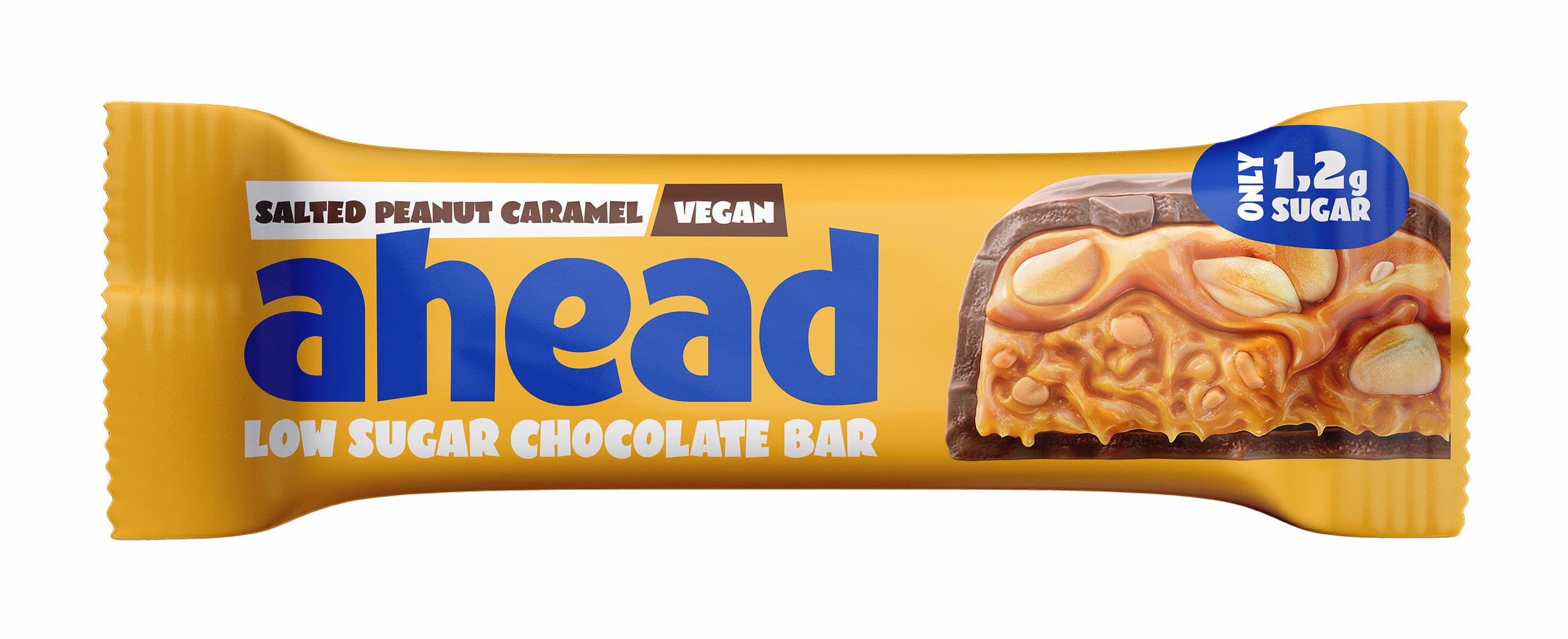 AHEAD Low Sugar Bar Salted Peanut Caramel vegan