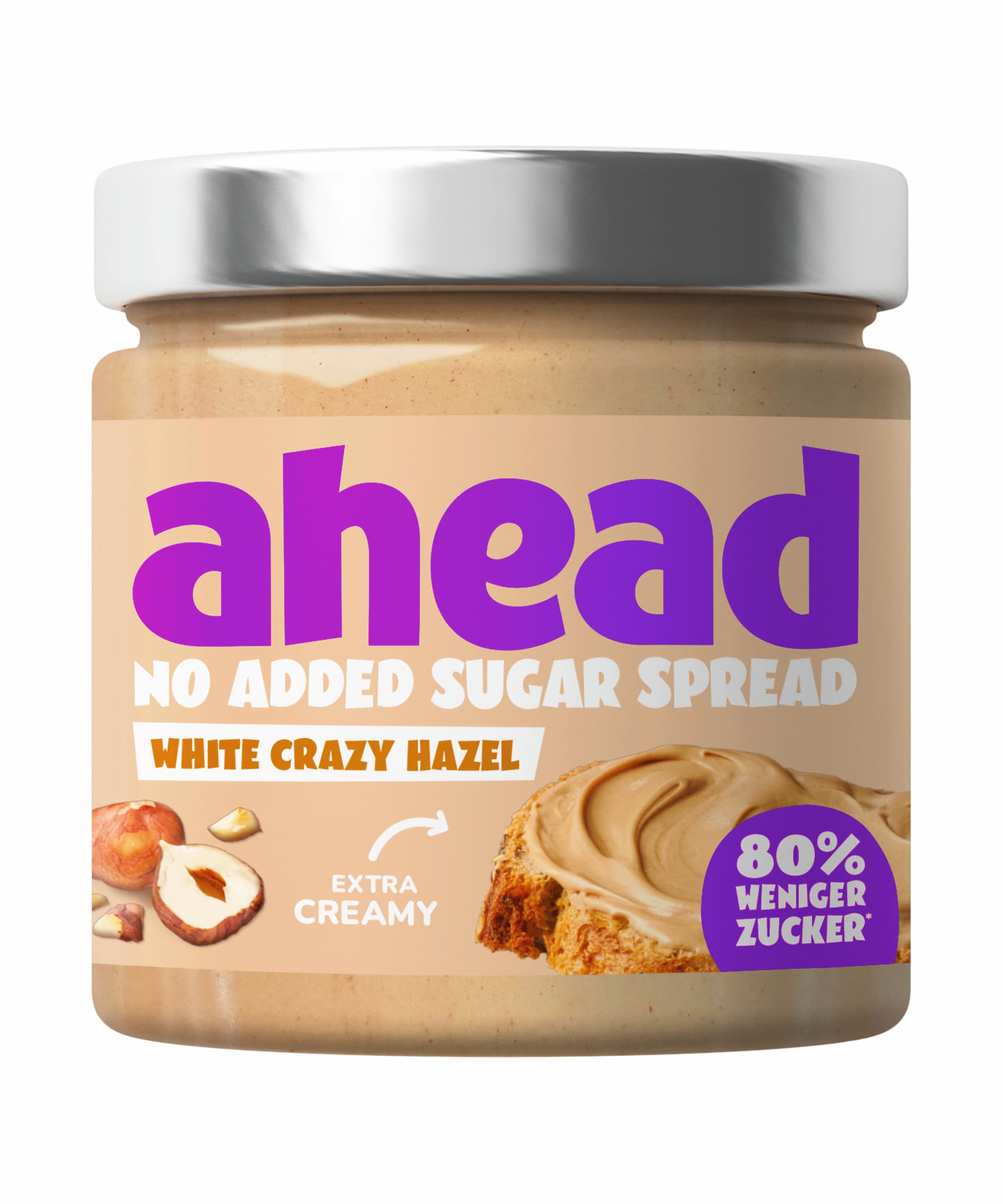 AHEAD White Crazy Hazel No Added Sugar Spread