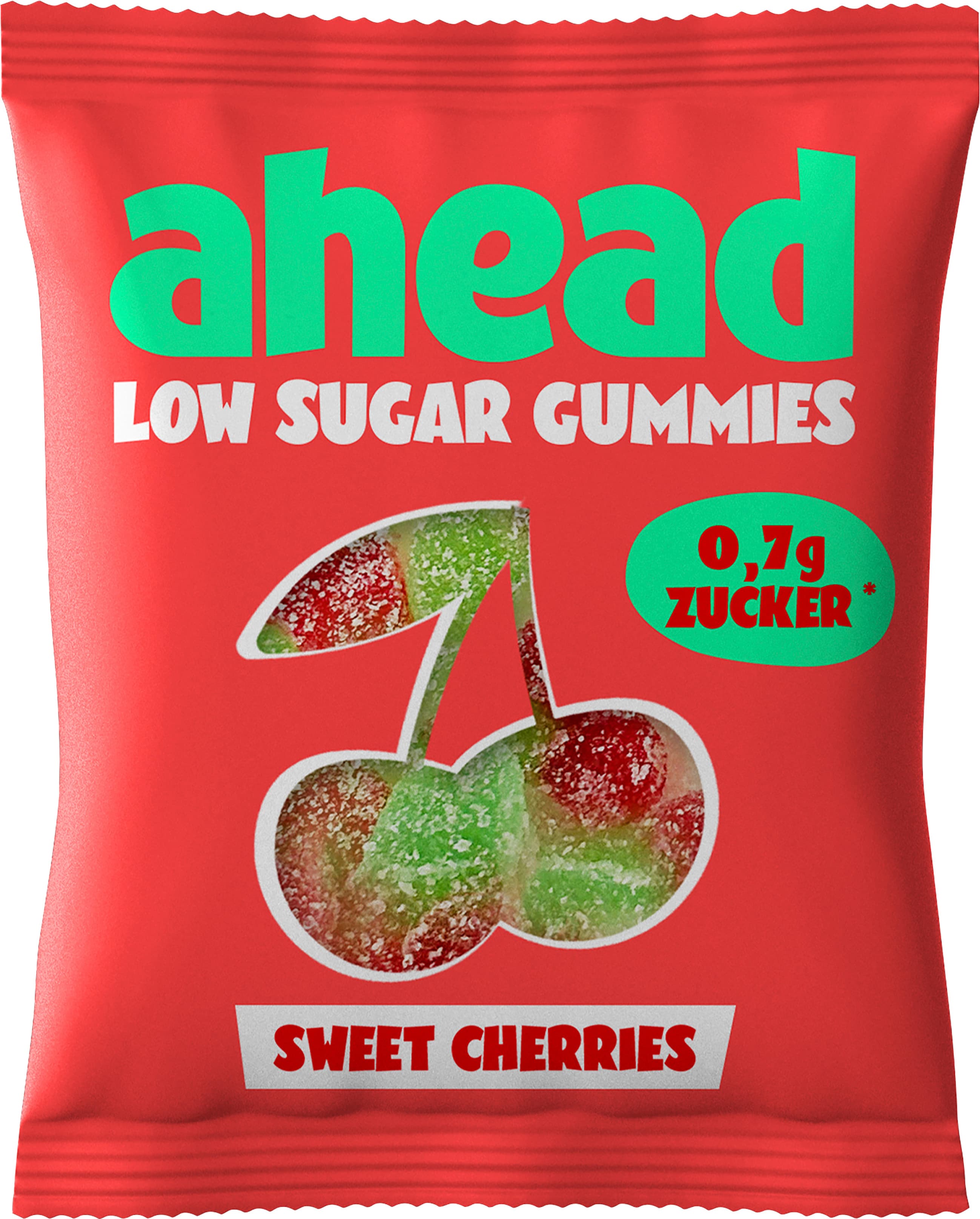 AHEAD Sour Cherries Gummies Low Sugar