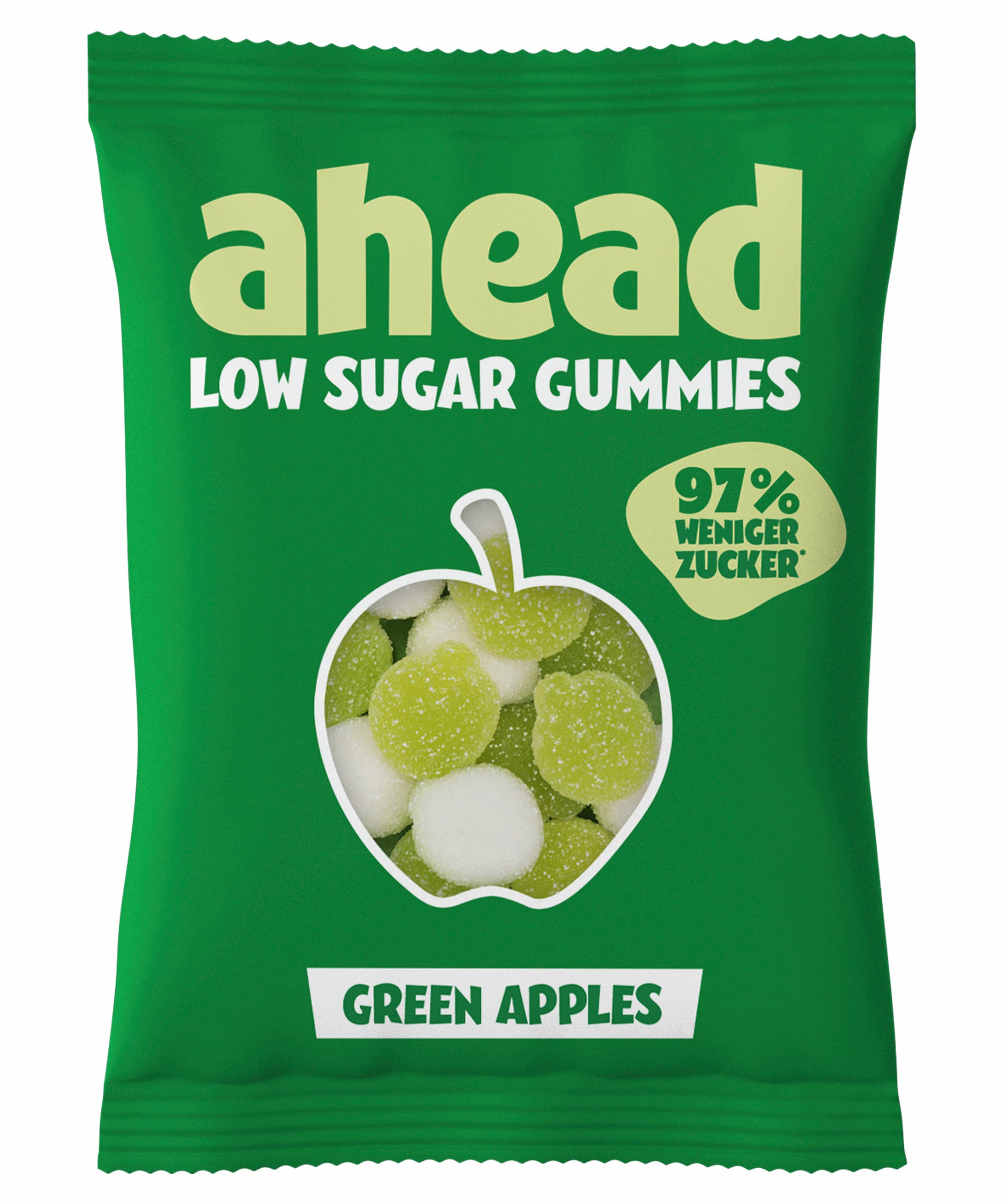 Ahead Low Sugar Gummies Green Apples