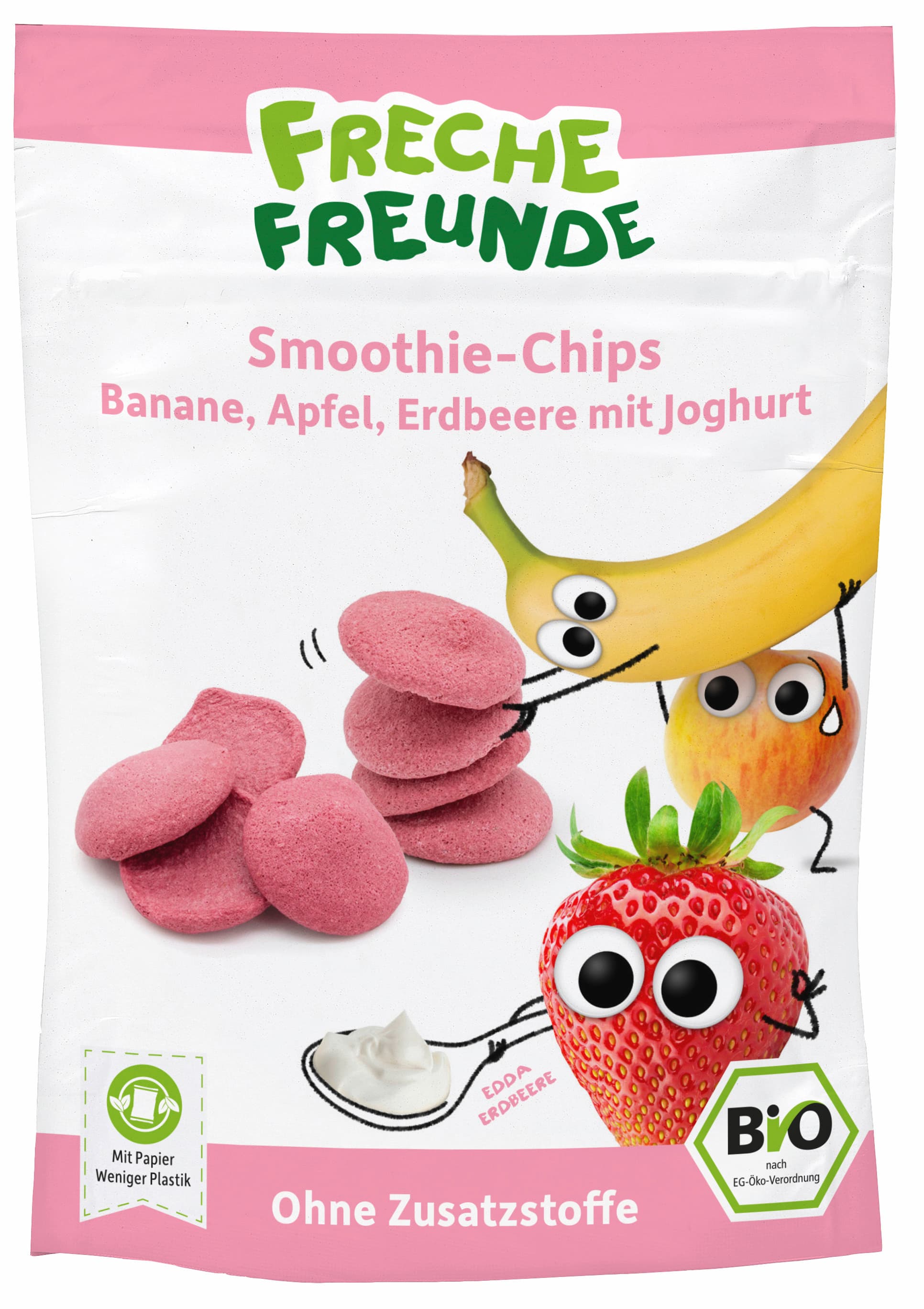 Freche Freunde Bio Smoothie-Chips Banane, Apfel, Erdbeere mit Joghurt