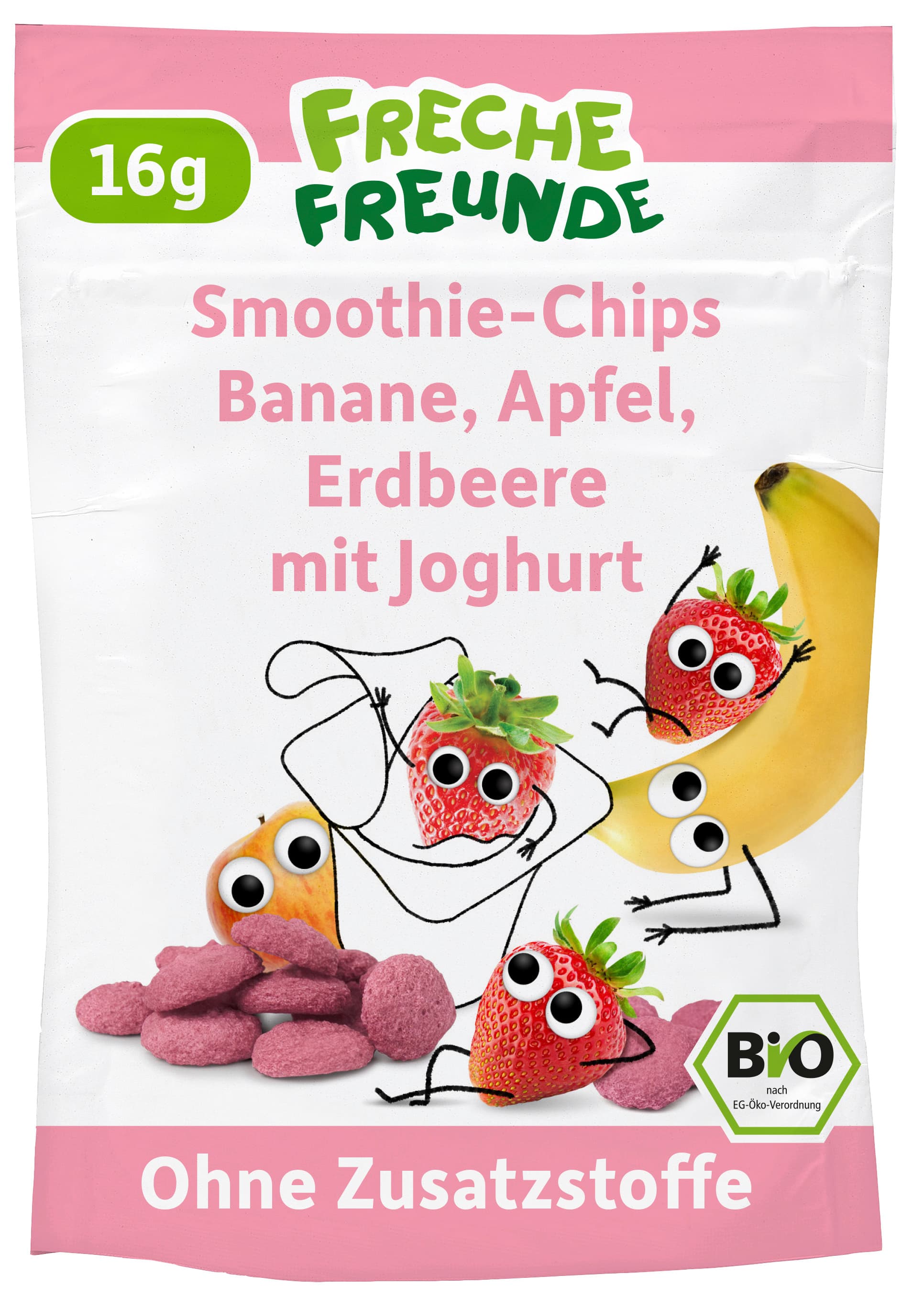 Freche Freunde Bio Smoothie-Chips Banane, Apfel, Erdbeere mit Joghurt