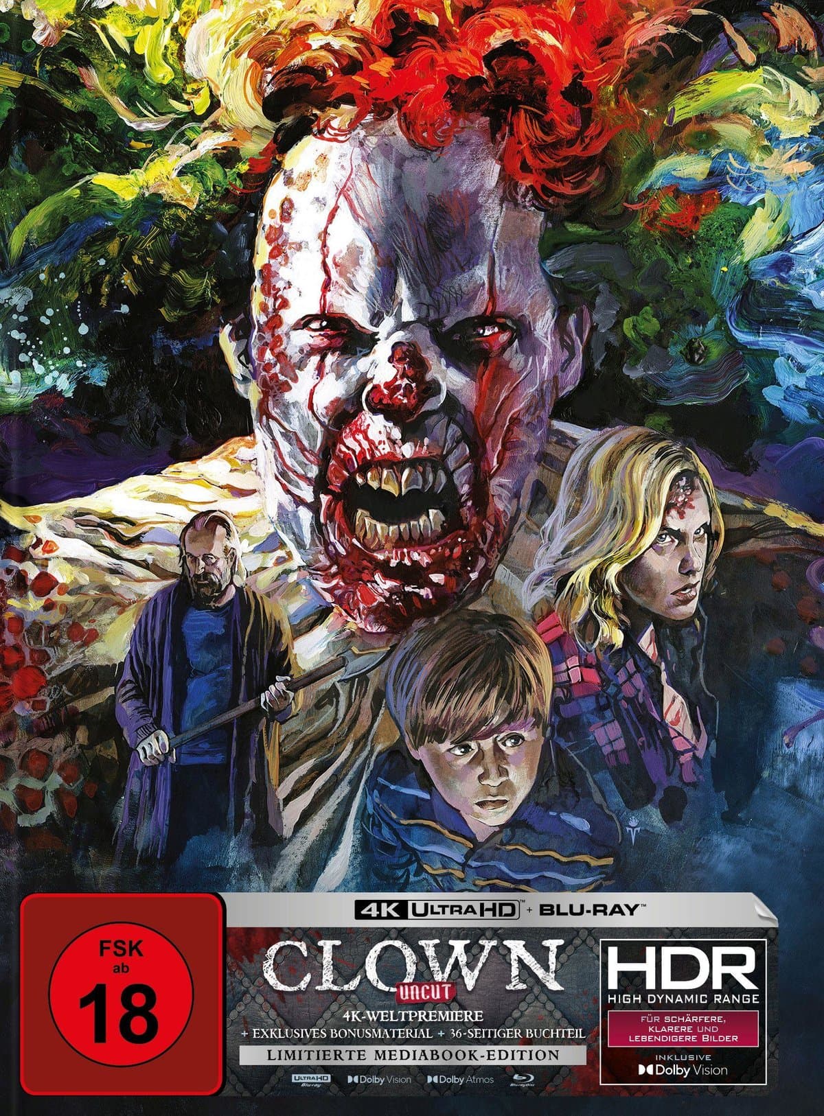 Clown - Limitierte Mediabook-Edition - Cover A - 999 Stück (4K Ultra HD + Blu-ray)