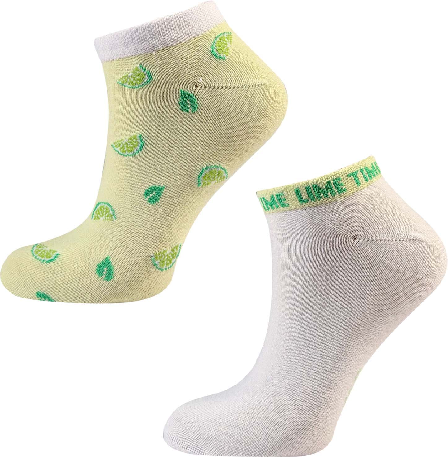 Damen Sneaker Socken Fruits 2er Pack