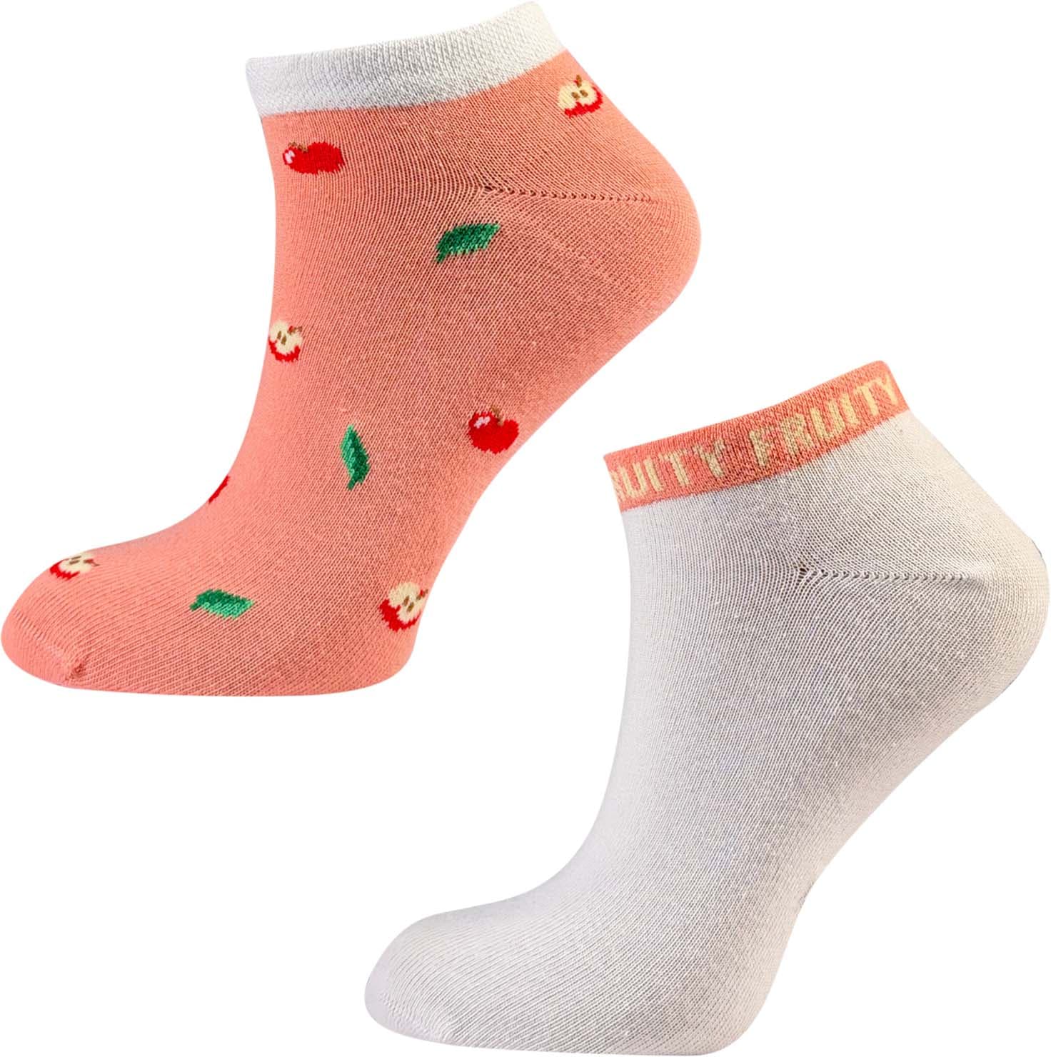 Damen Sneaker Socken Fruits 2er Pack