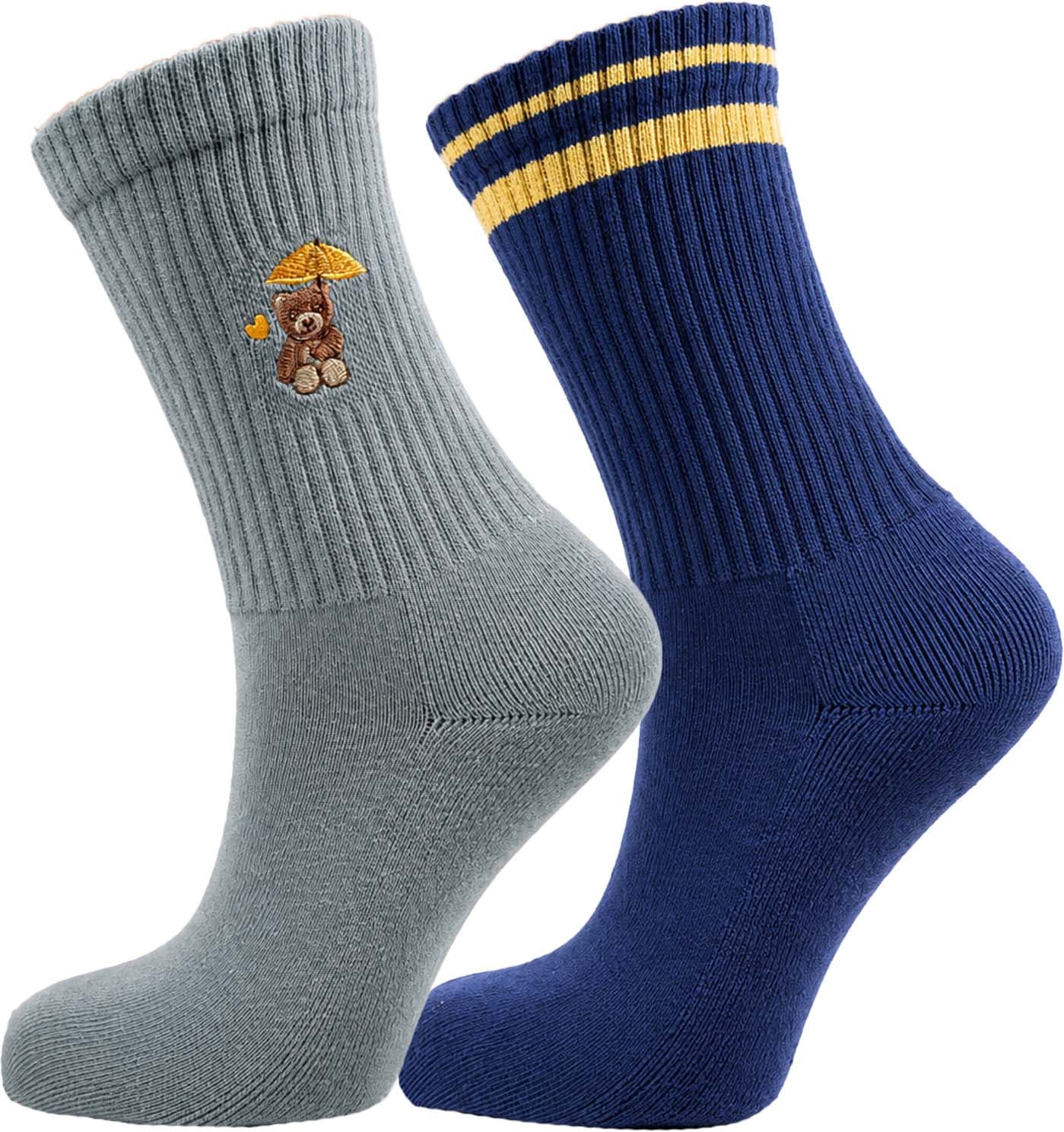 Damen Tennissocken Bärchen 2er Pack
