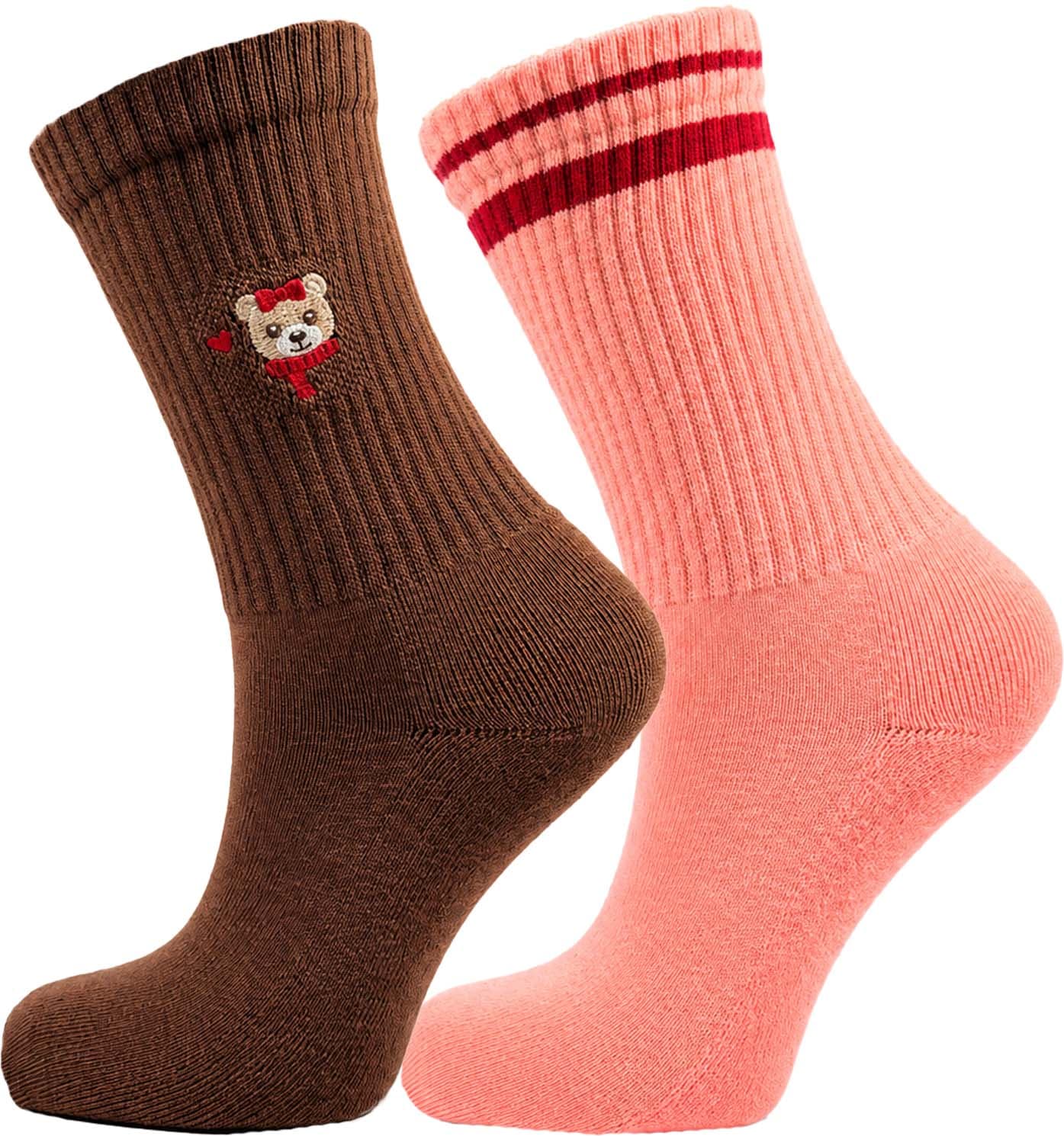 Damen Tennissocken Bärchen 2er Pack