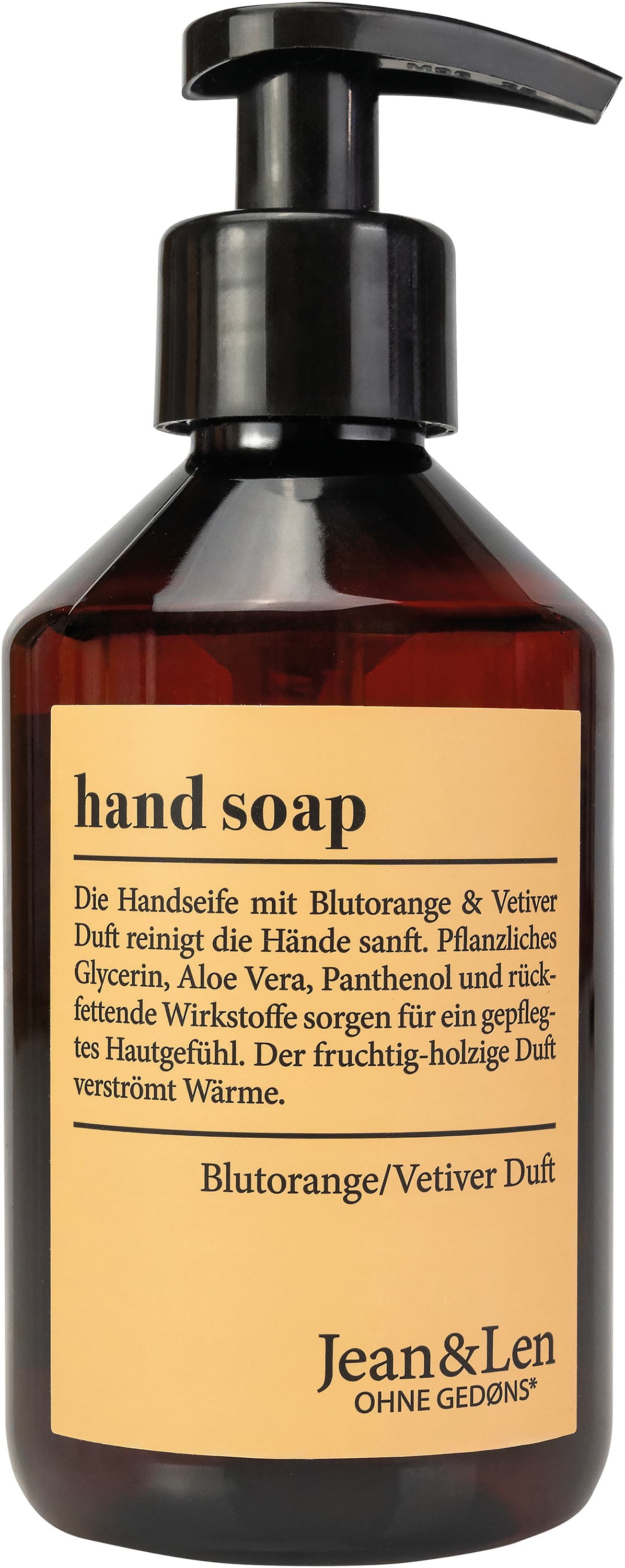 Jean&Len Flüssigseife Blutorange & Vetiver