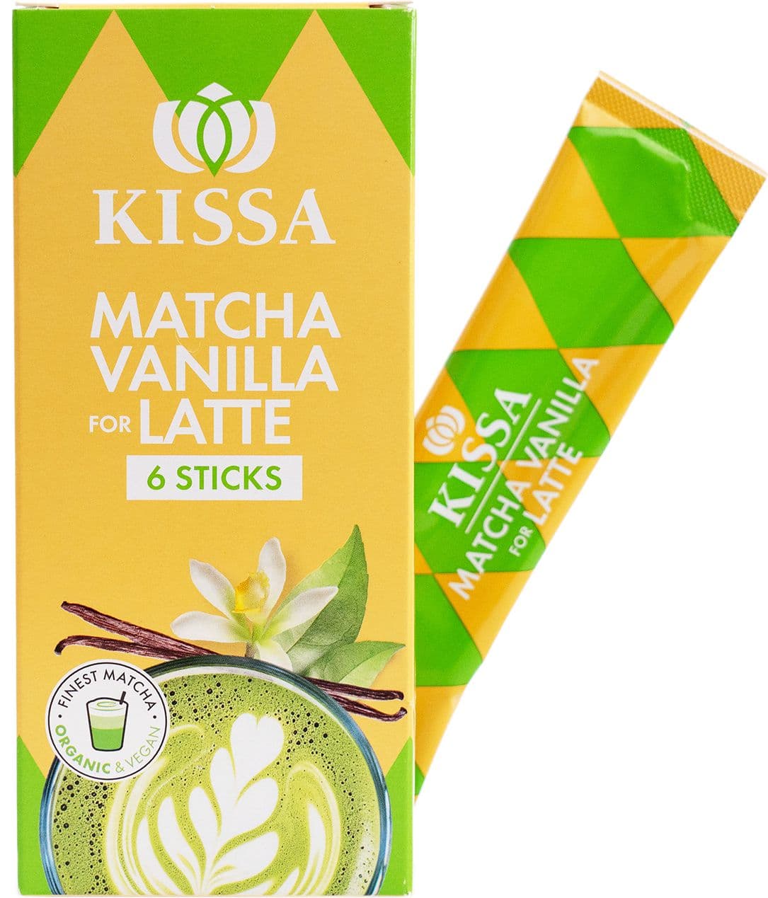KISSA Bio Matcha Vanilla for Latte Sticks