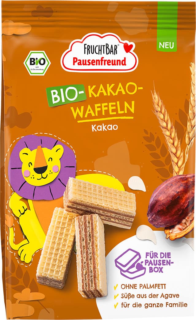 FruchtBar Pausenfreund Bio Kakao Waffeln