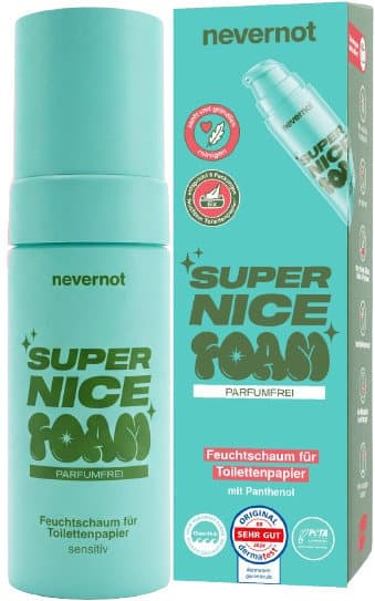 nevernot Super Nice Foam Sensitiv Feuchtschaum für Toilettenpapier