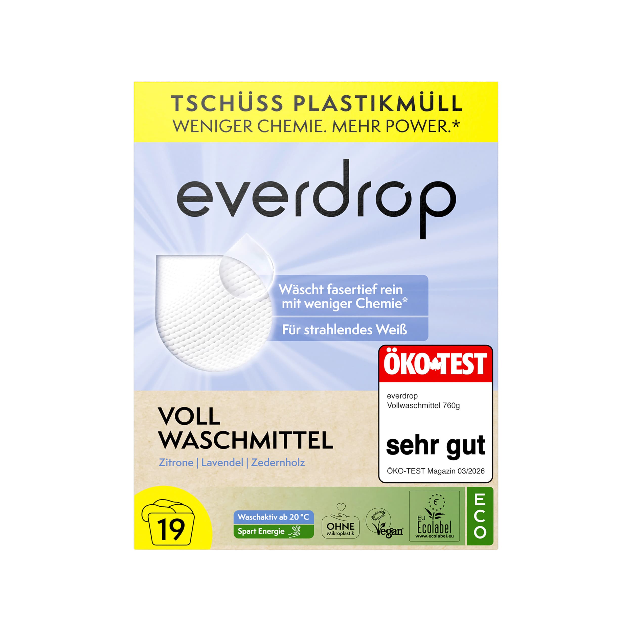 everdrop Vollwaschmittel Pulver