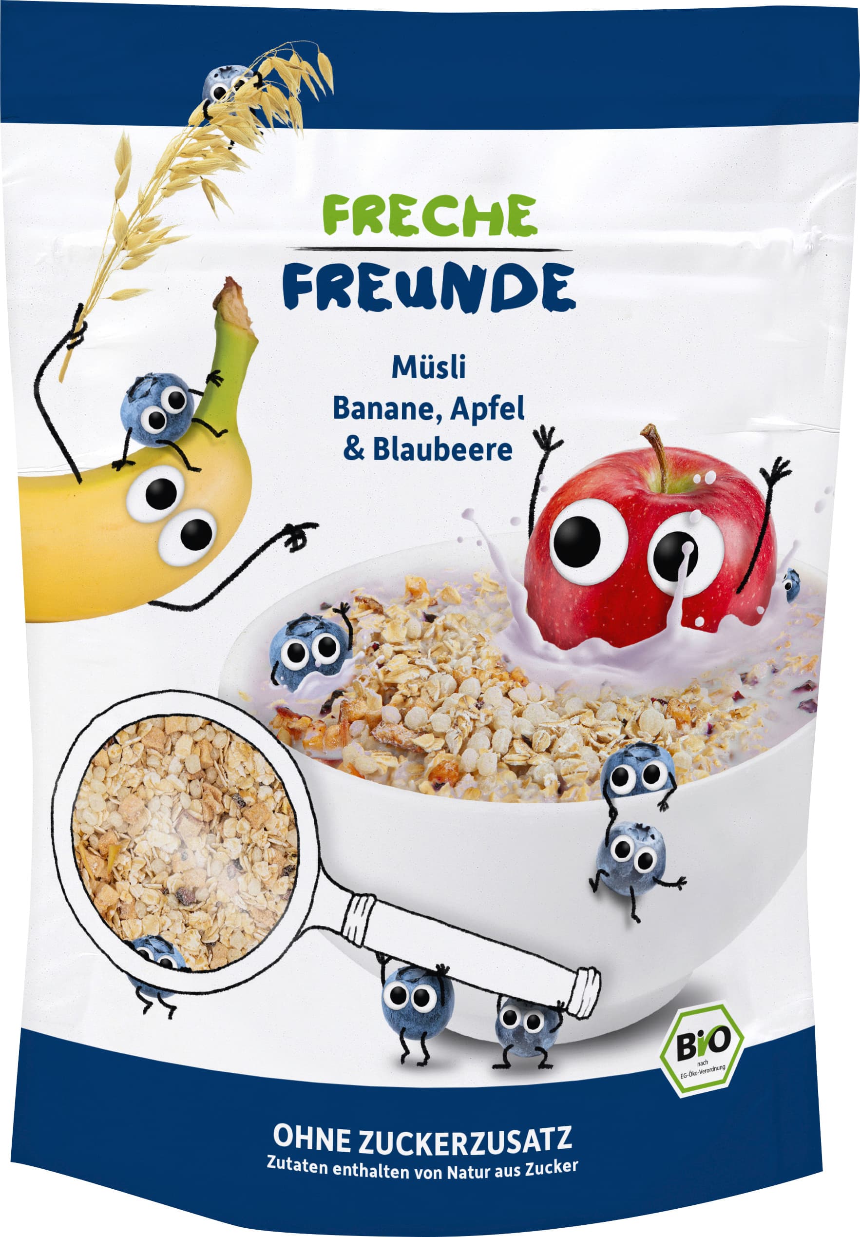 Freche Freunde Bio Freches Müsli Banane, Apfel & Blaubeere