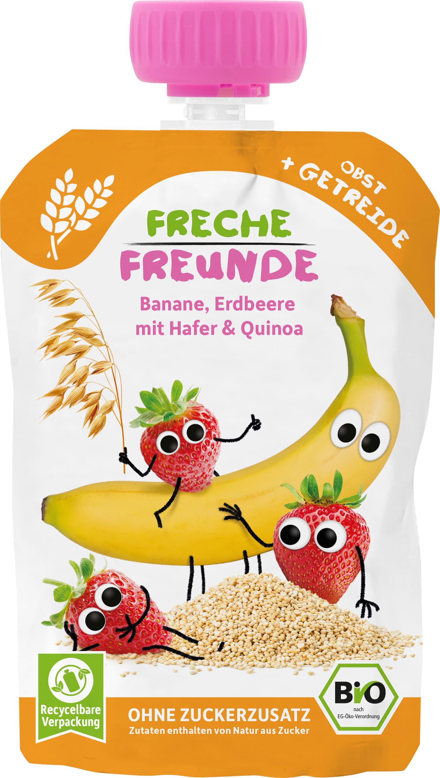 Freche Freunde Quetschie Banane, Erdbeere mit Hafer & Quinoa