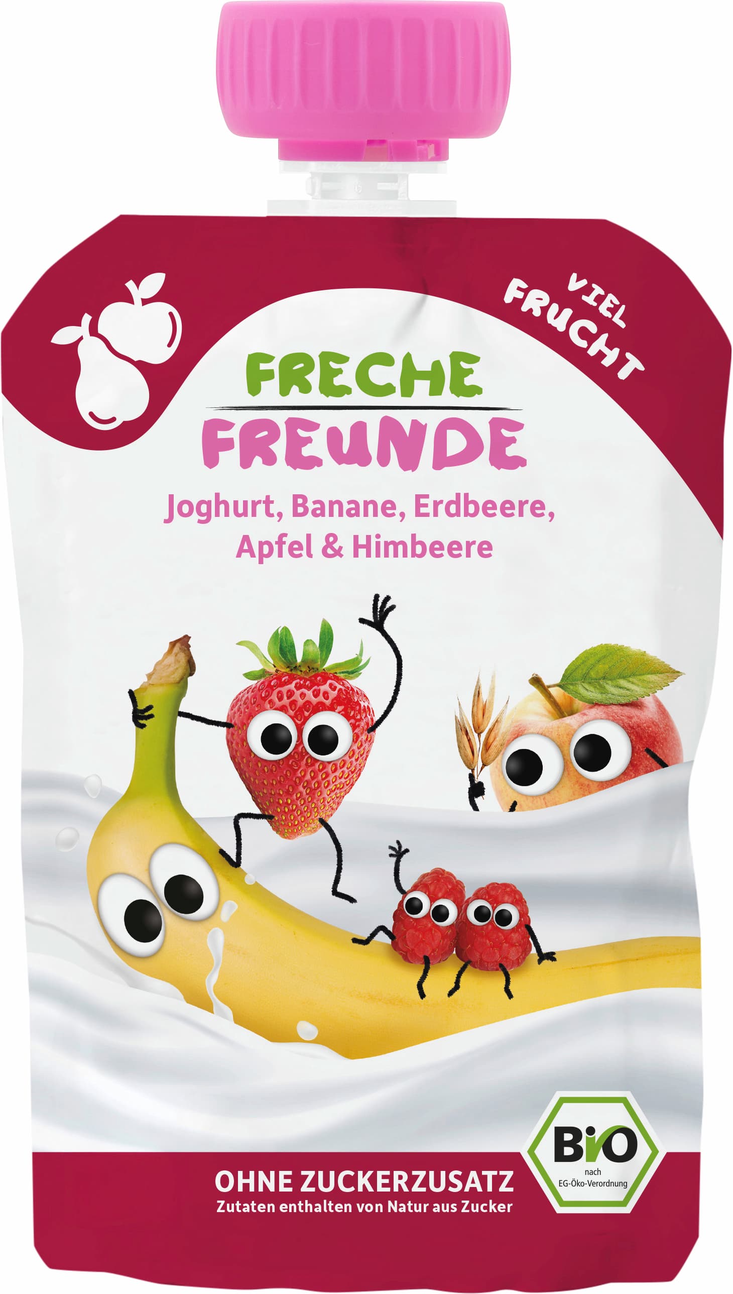 Freche Freunde Quetschie Joghurt, Banane, Erdbeere, Apfel & Himbeere