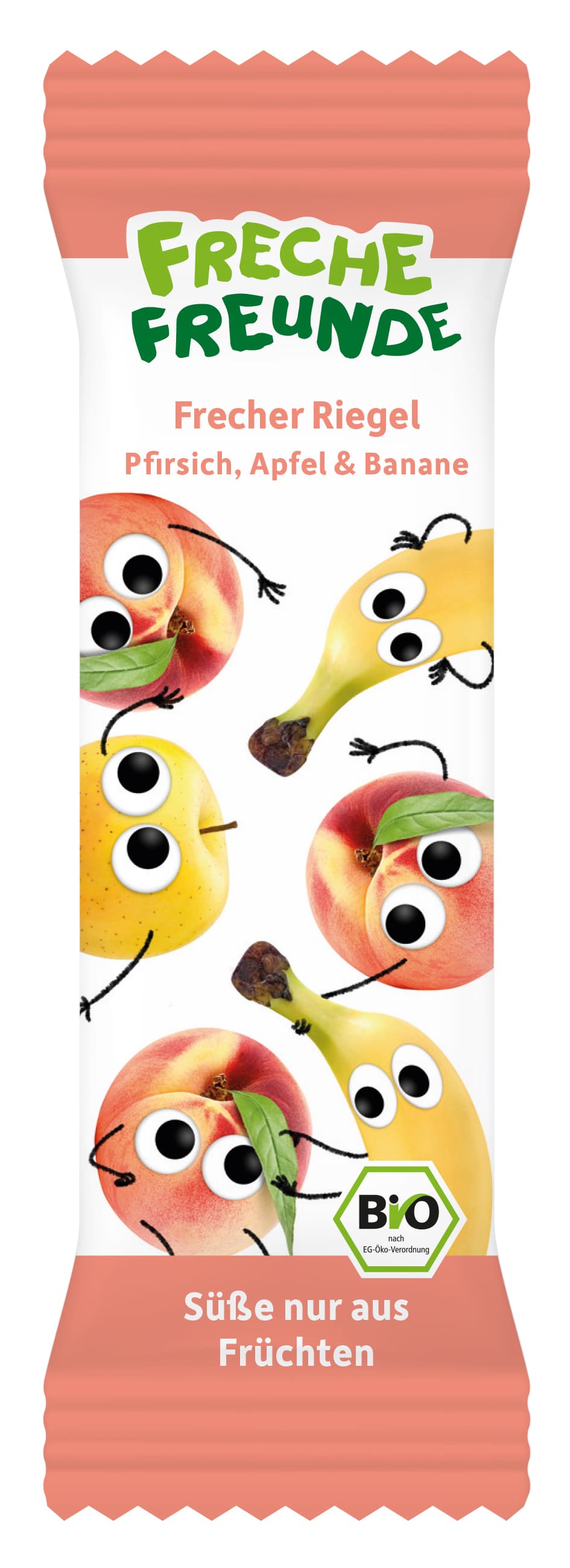 Freche Freunde Bio Riegel Pfirsich, Banane & Apfel