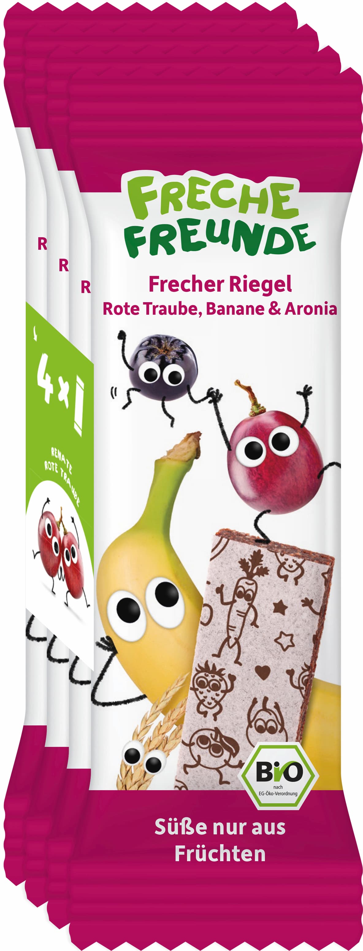 Freche Freunde Bio Riegel Banane, Rote Traube & Aronia