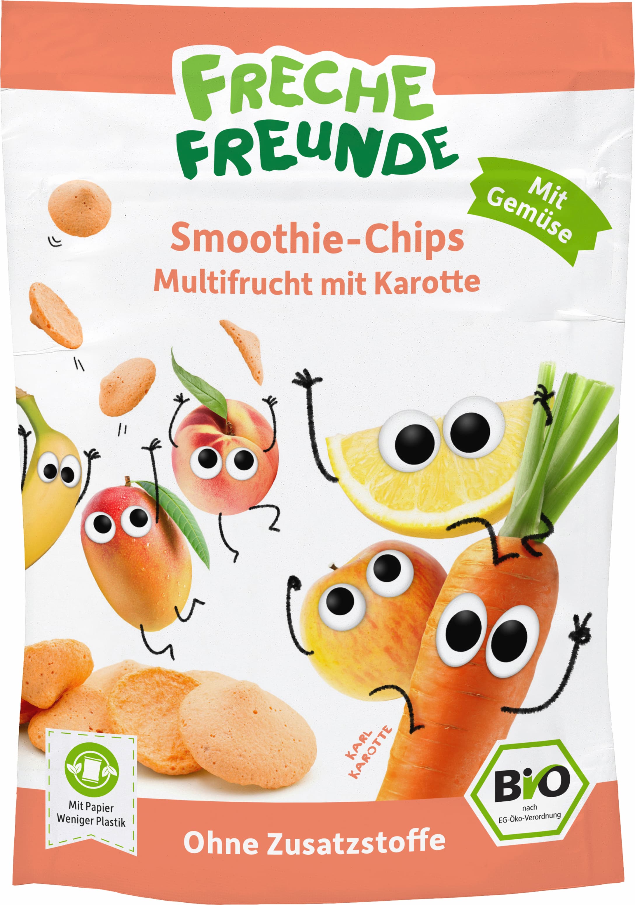Freche Freunde Bio Smoothie-Chips Multifrucht mit Karotte