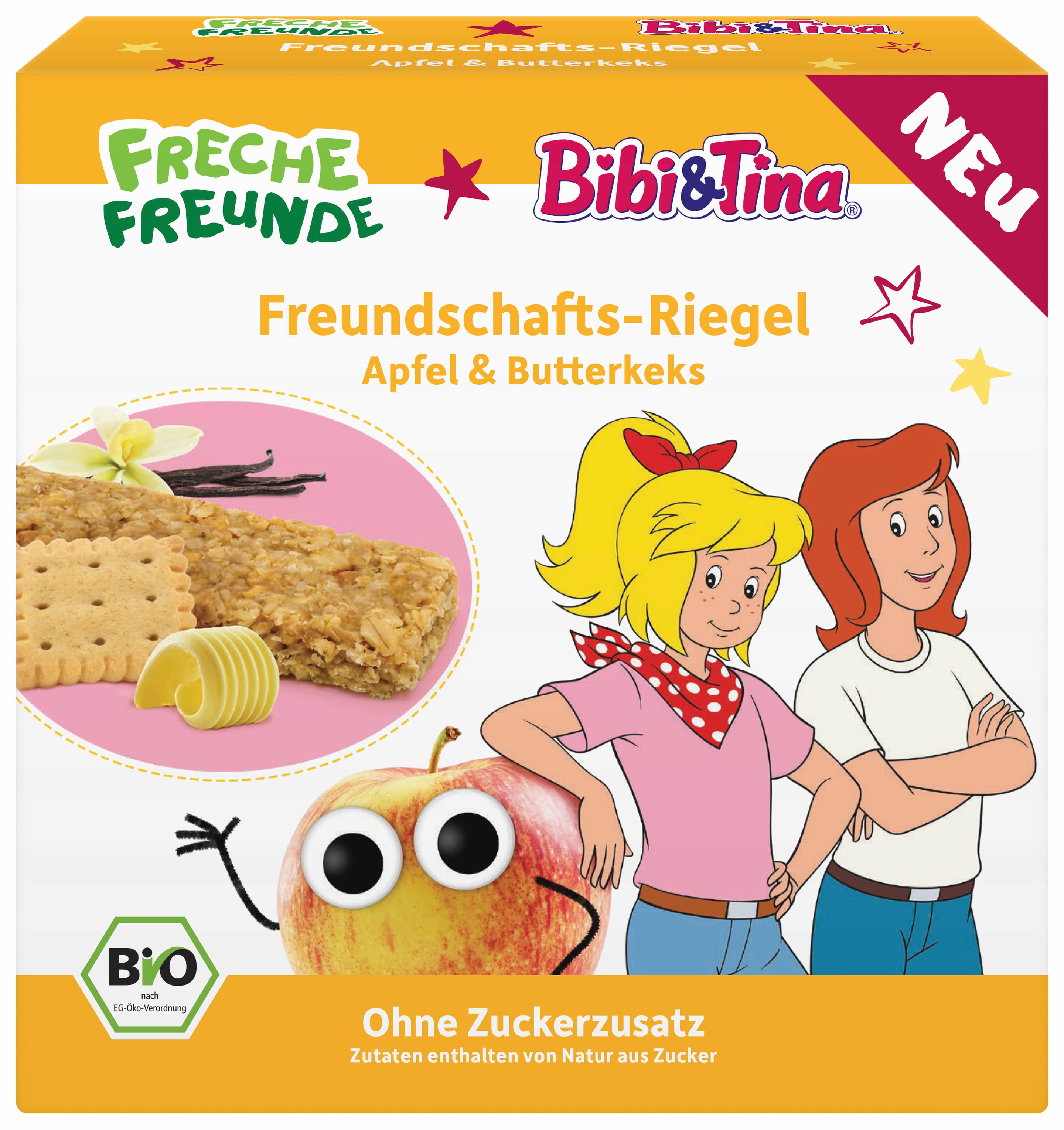 Freche Freunde Bio Freundschafts-Riegel Apfel & Butterkeks